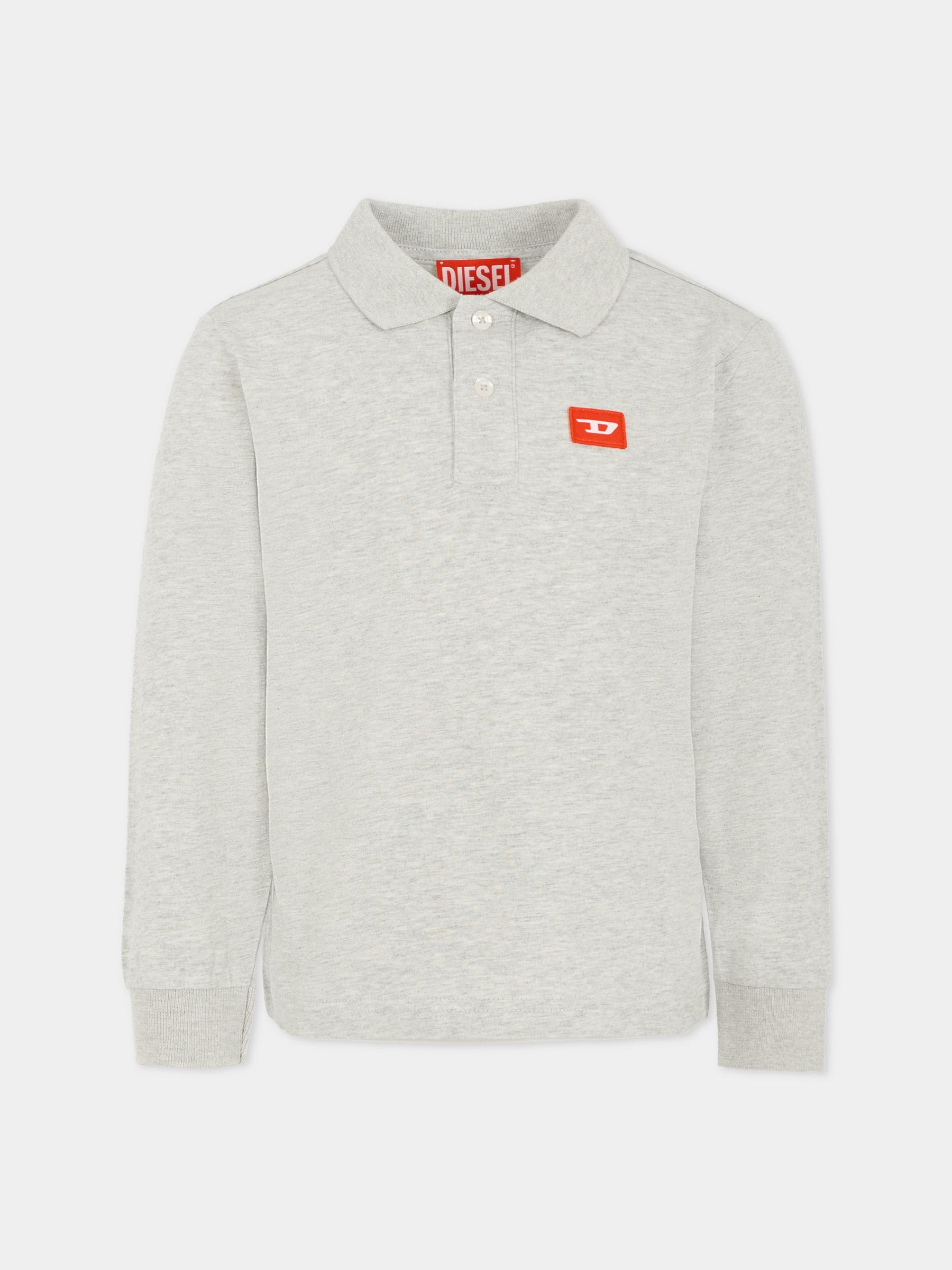 Polo grigia per bambino con logo,Diesel,J02467-KYAR1-K963