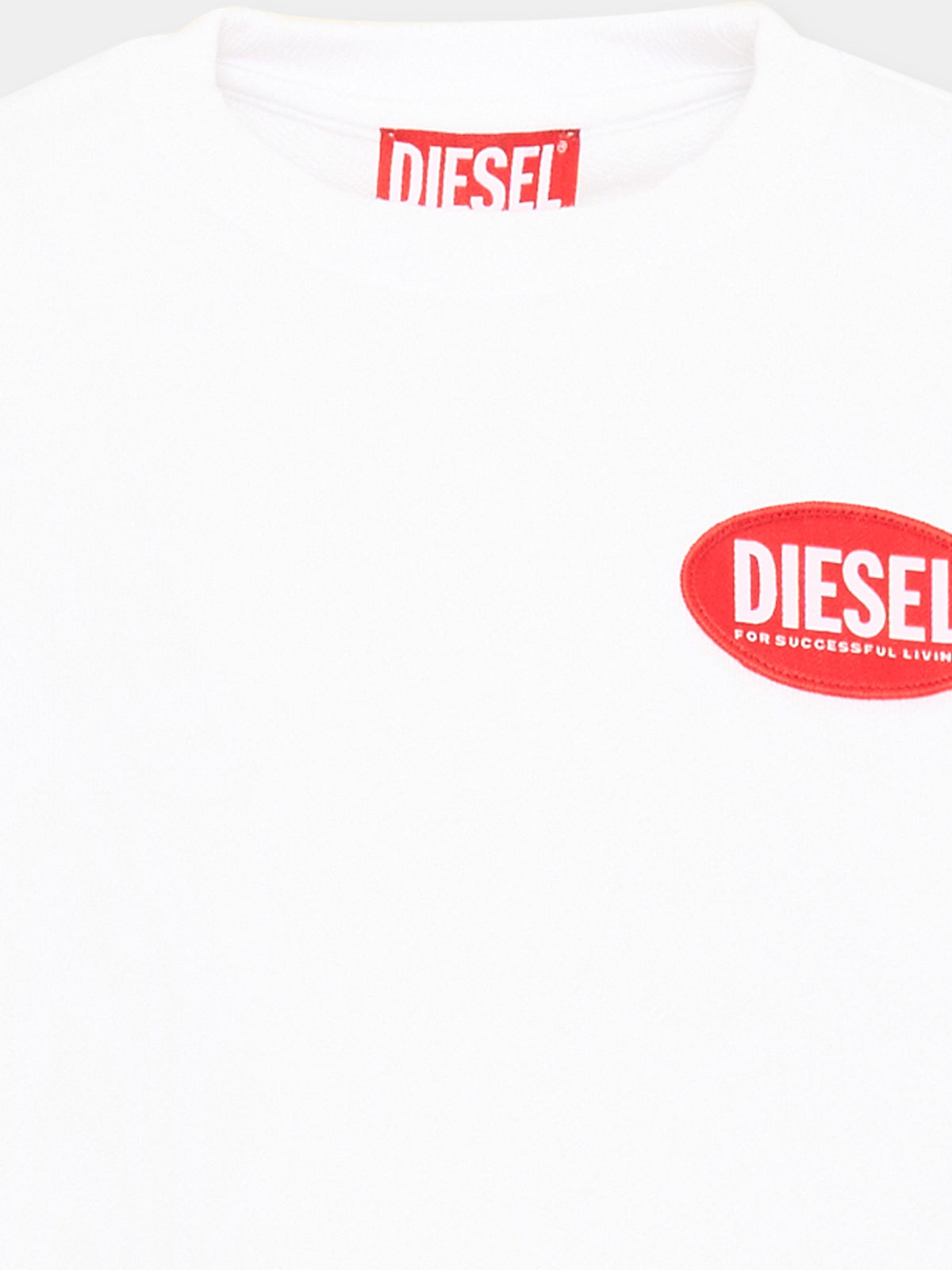 White sweatshirt for boy with logo