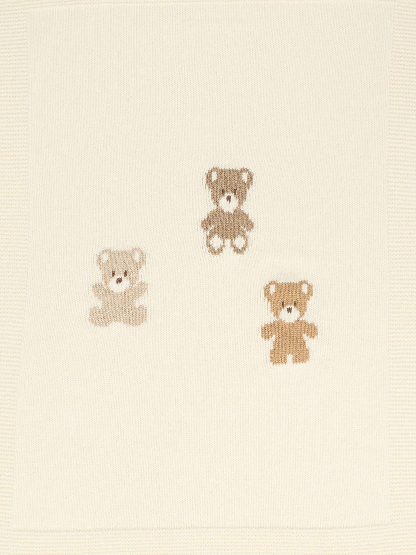 Coperta avorio per neonati con orsetti,J.o. Milano,568A1 PANNA