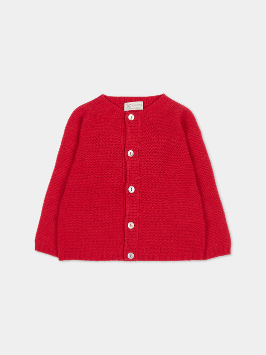 Cardigan rosso per neonati,J.o. Milano,563X4 ROSSO