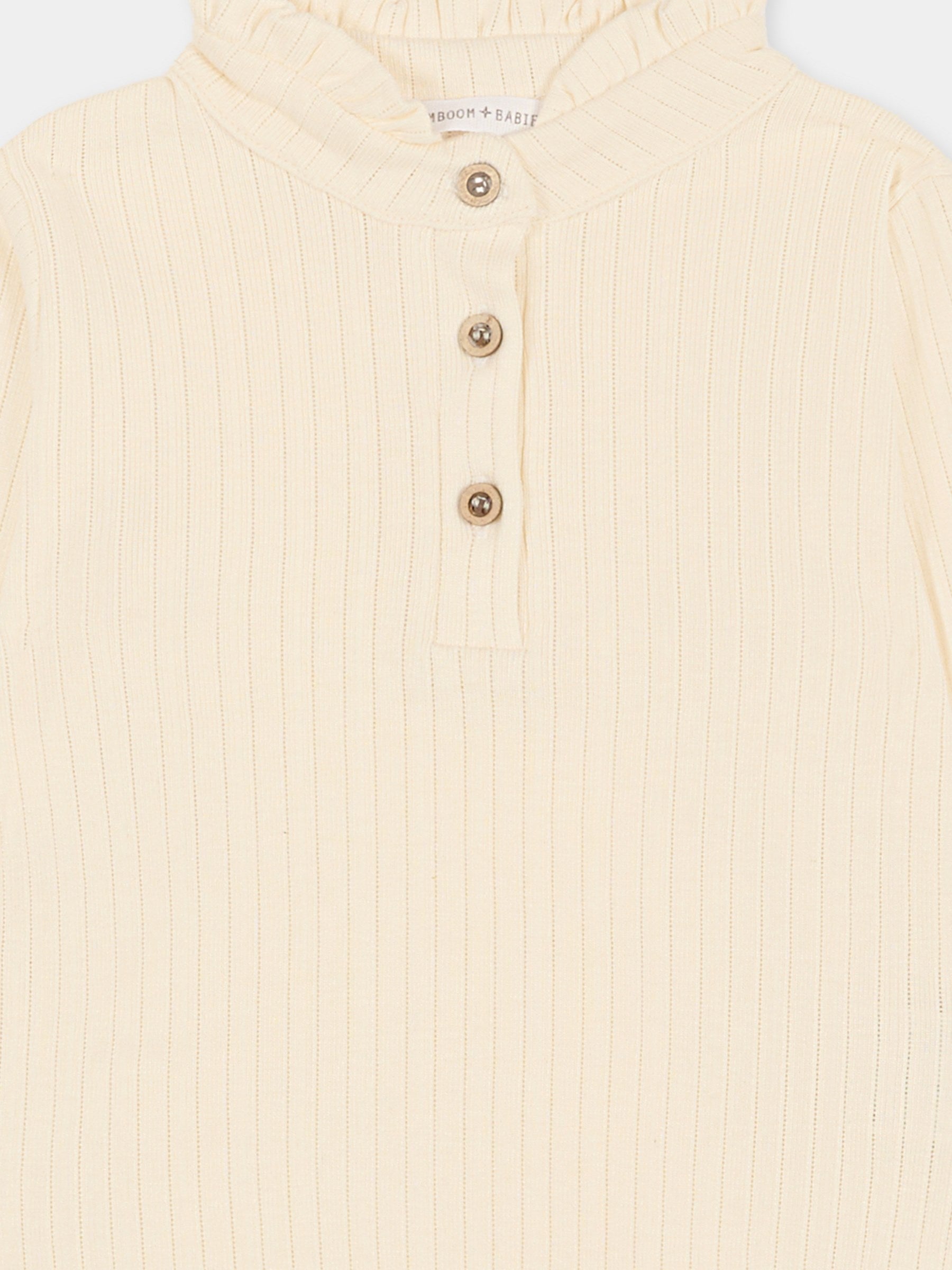 Body avorio per neonata,Bamboom,1021 WARM WHITE