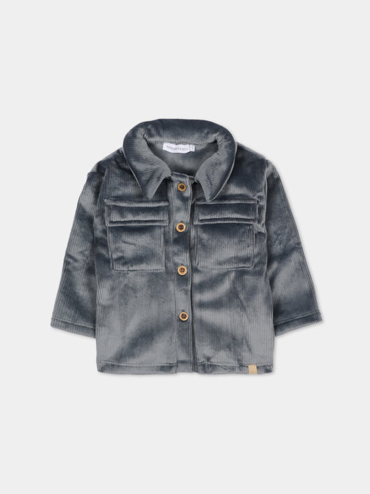 Camicia blu per neonato,Bamboom,1058 MIDNIGHT BLUE