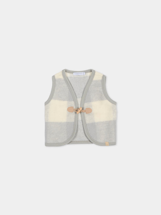 Gilet grigio per neonati,Bamboom,1067 MOSS GREY