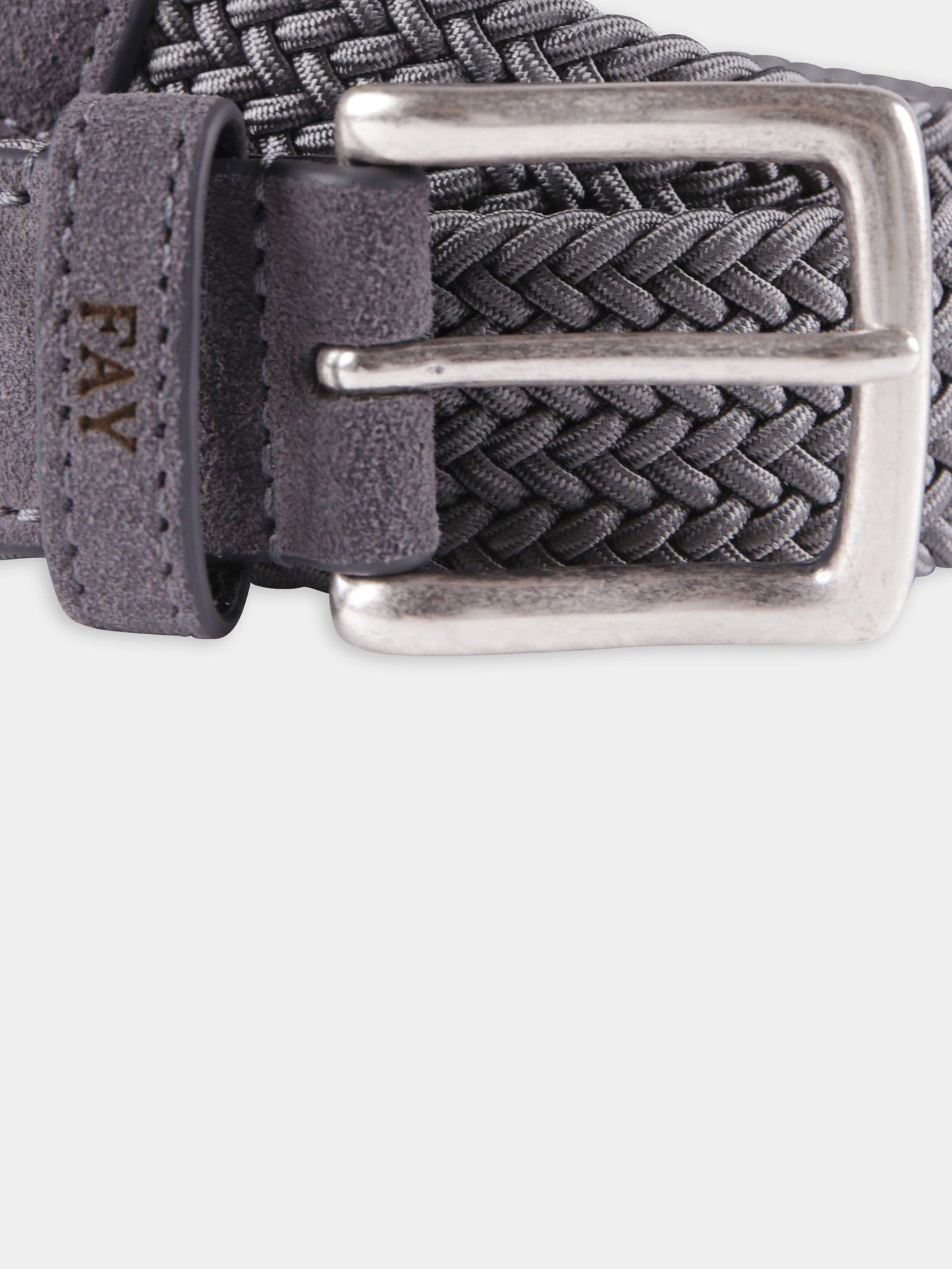 Grey belt for boy with logo