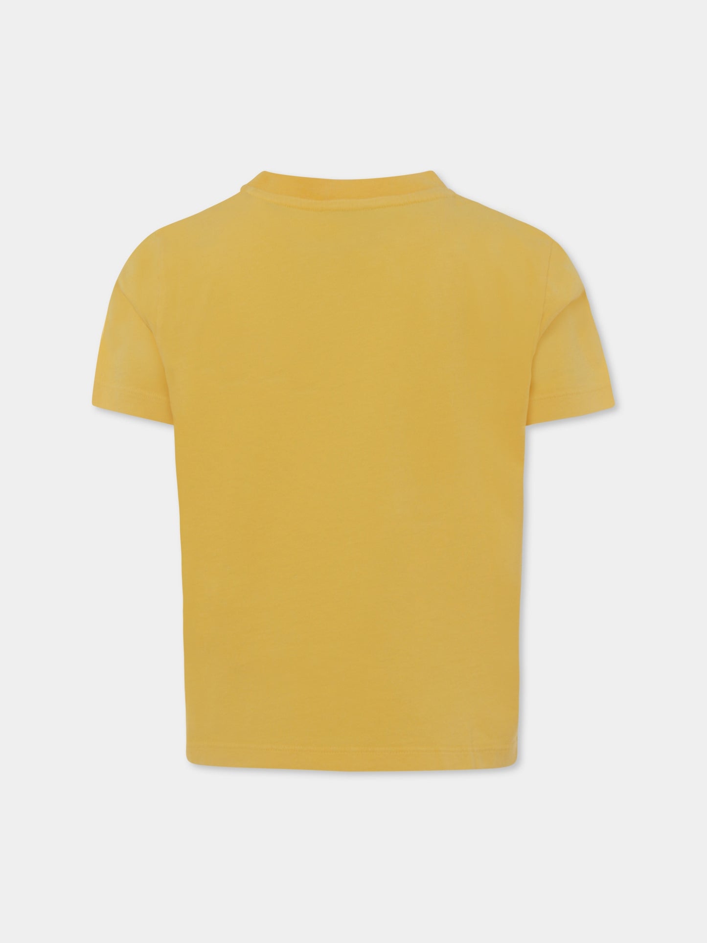 T-shirt gialla per bambino con logo,Fay Kids,FU8P41 Z2129 216