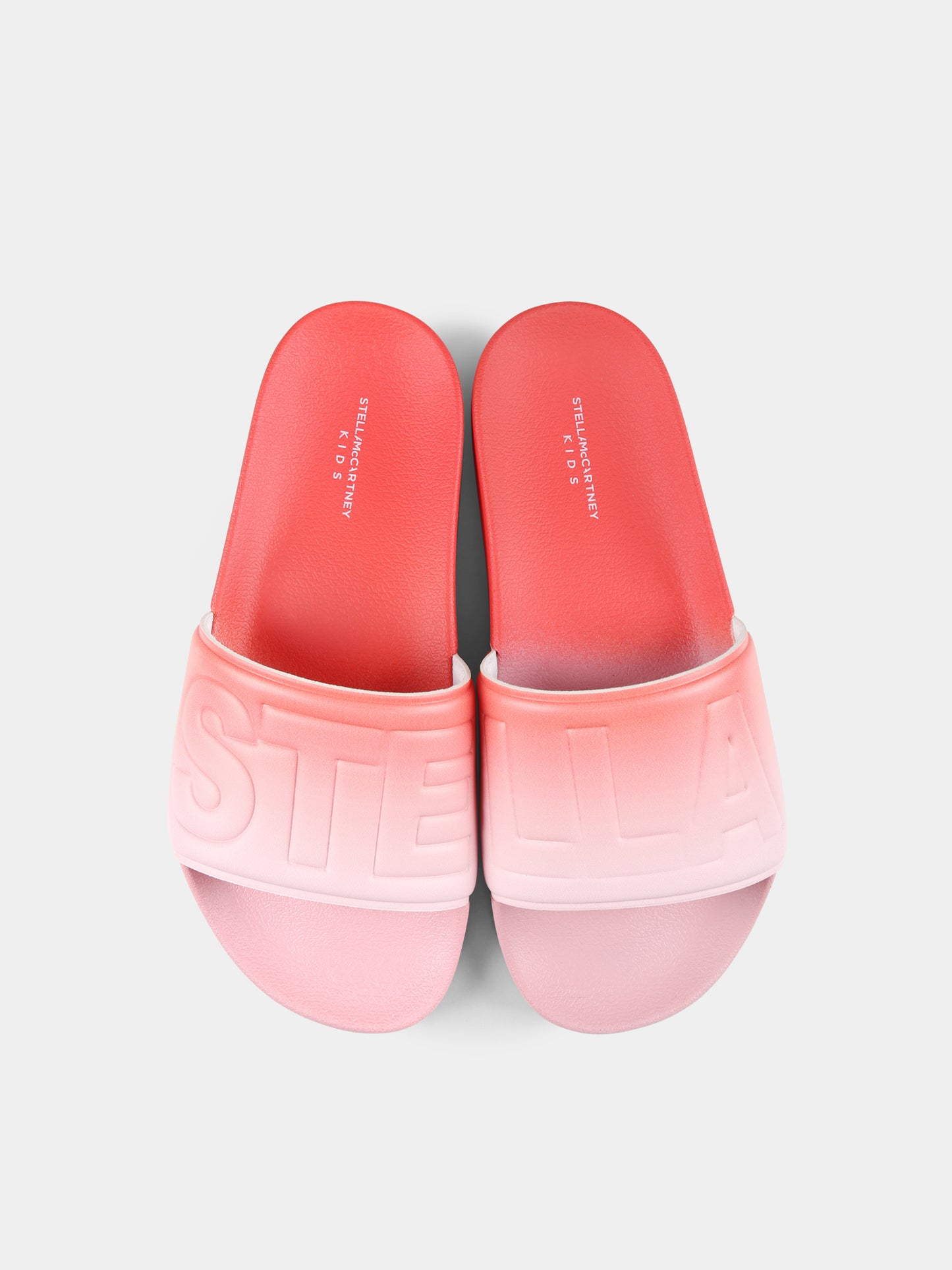 Ciabatte rosse per bambina con logo,Stella Mccartney Kids,TU0C26 Z1949 999