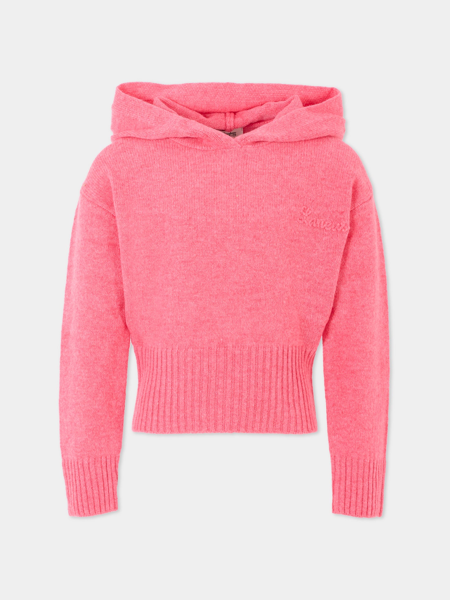 Maglione rosa per bambina con logo,Laneus,F5LKJGKH047 045