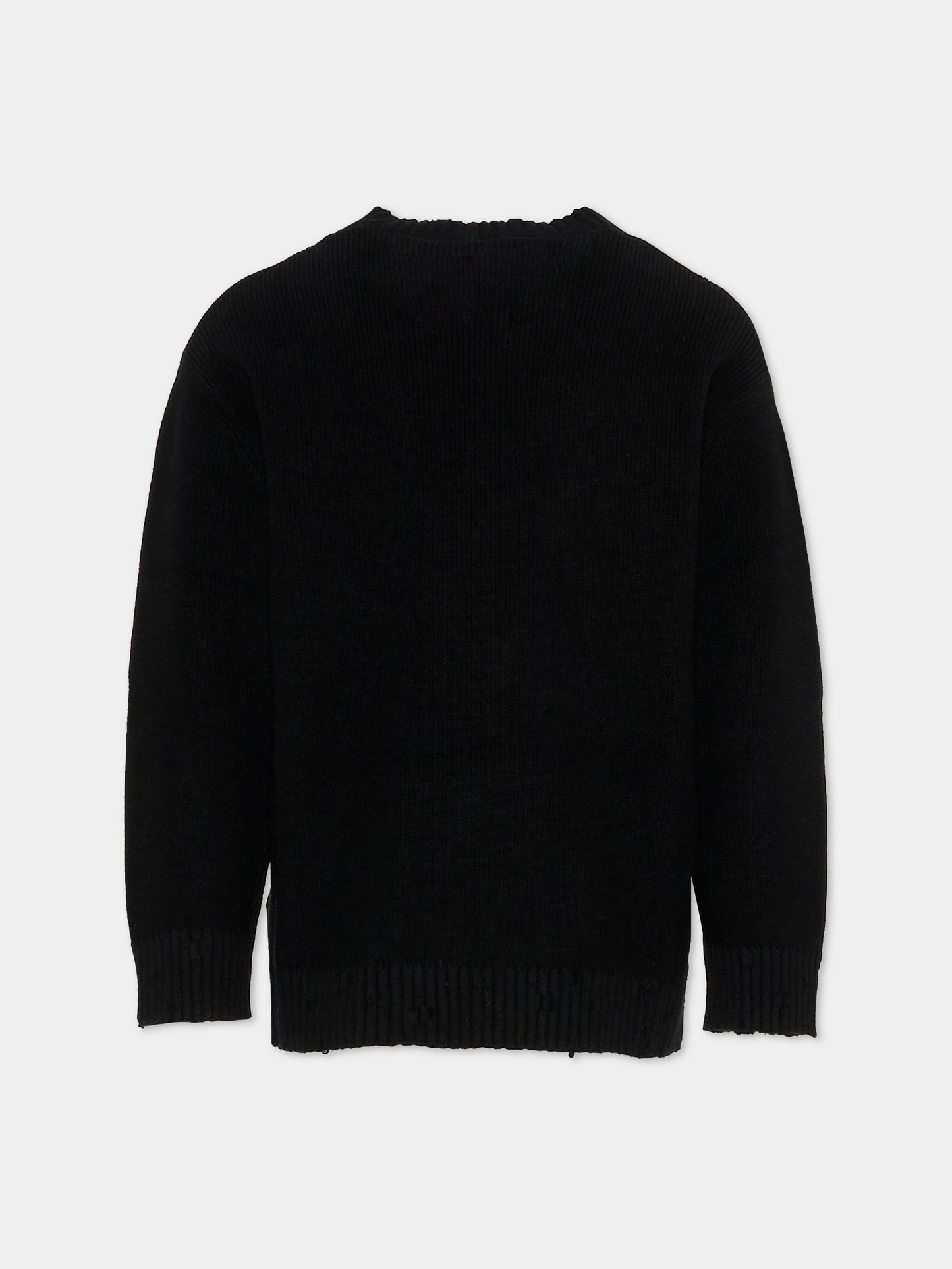 Maglione nero per bambini con logo,Laneus,F5LKJUJP036 110