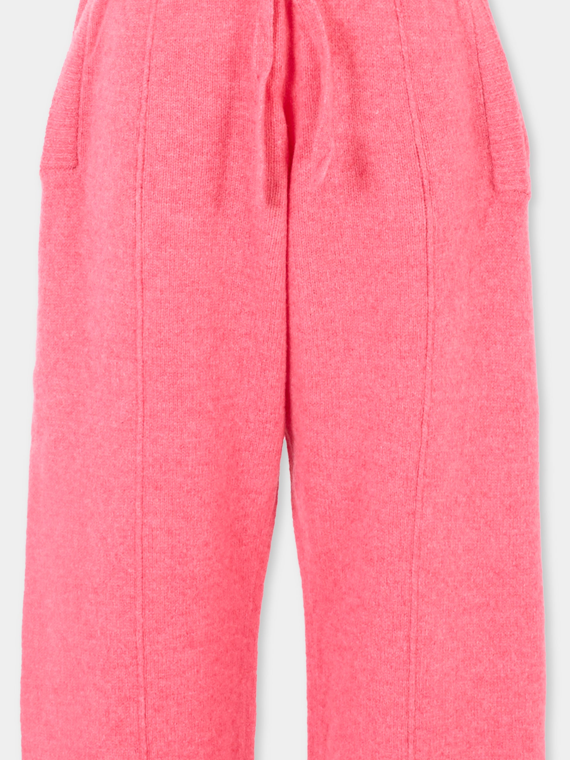 Pantaloni rosa per bambina con logo,Laneus,F5LKJUKT079 045