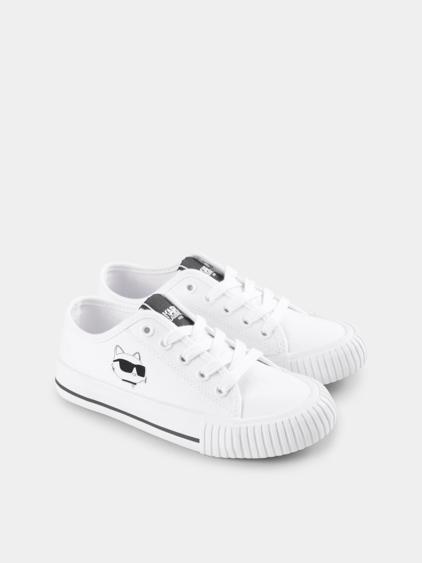 White sneakers for kids with Karl Lagerfeld
