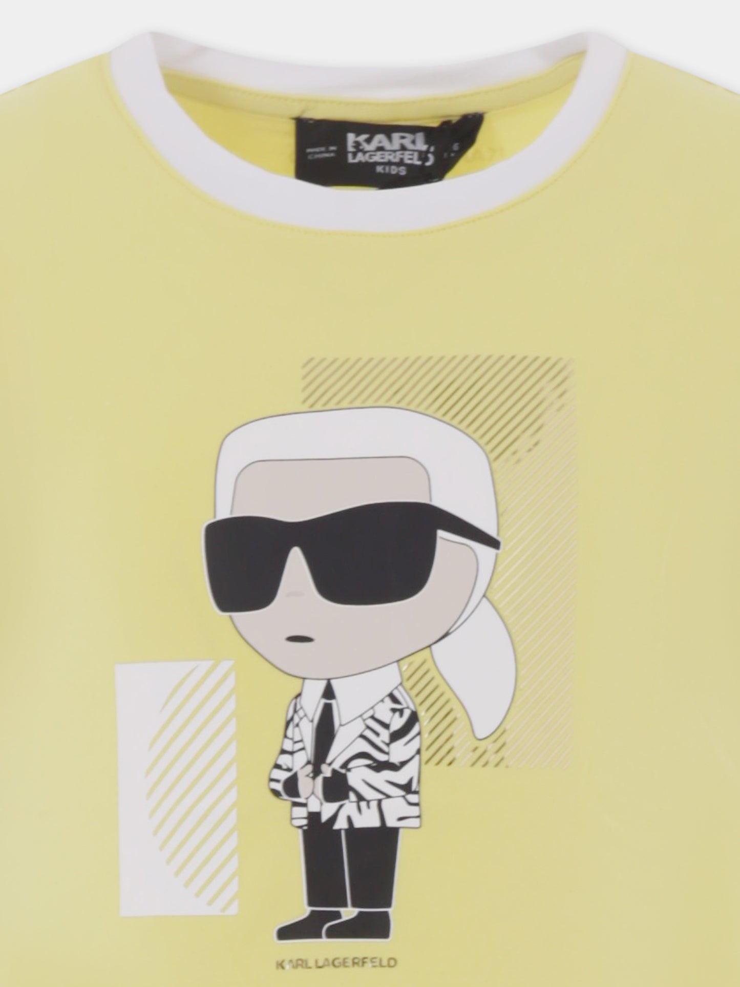 Yellow t-shirt for girl with Karl Lagerfeld