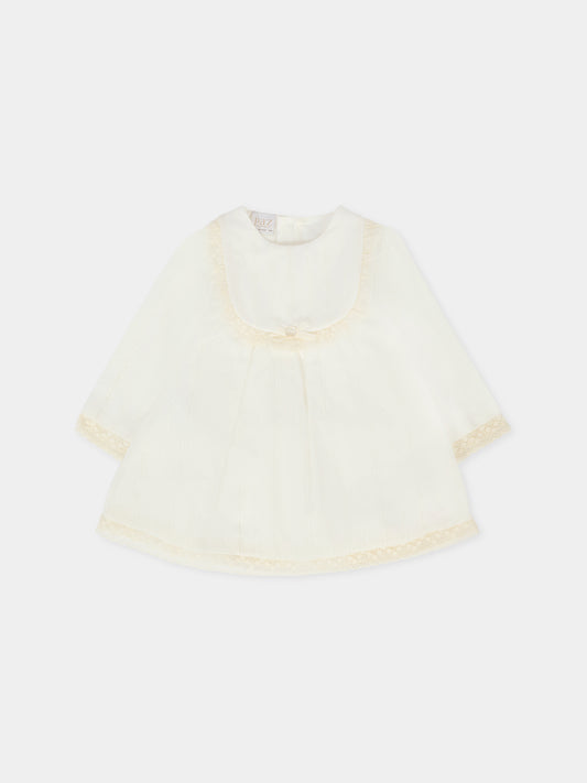 Vestito avorio per neonata con logo,Paz Rodríguez,104 152841 60 T2020