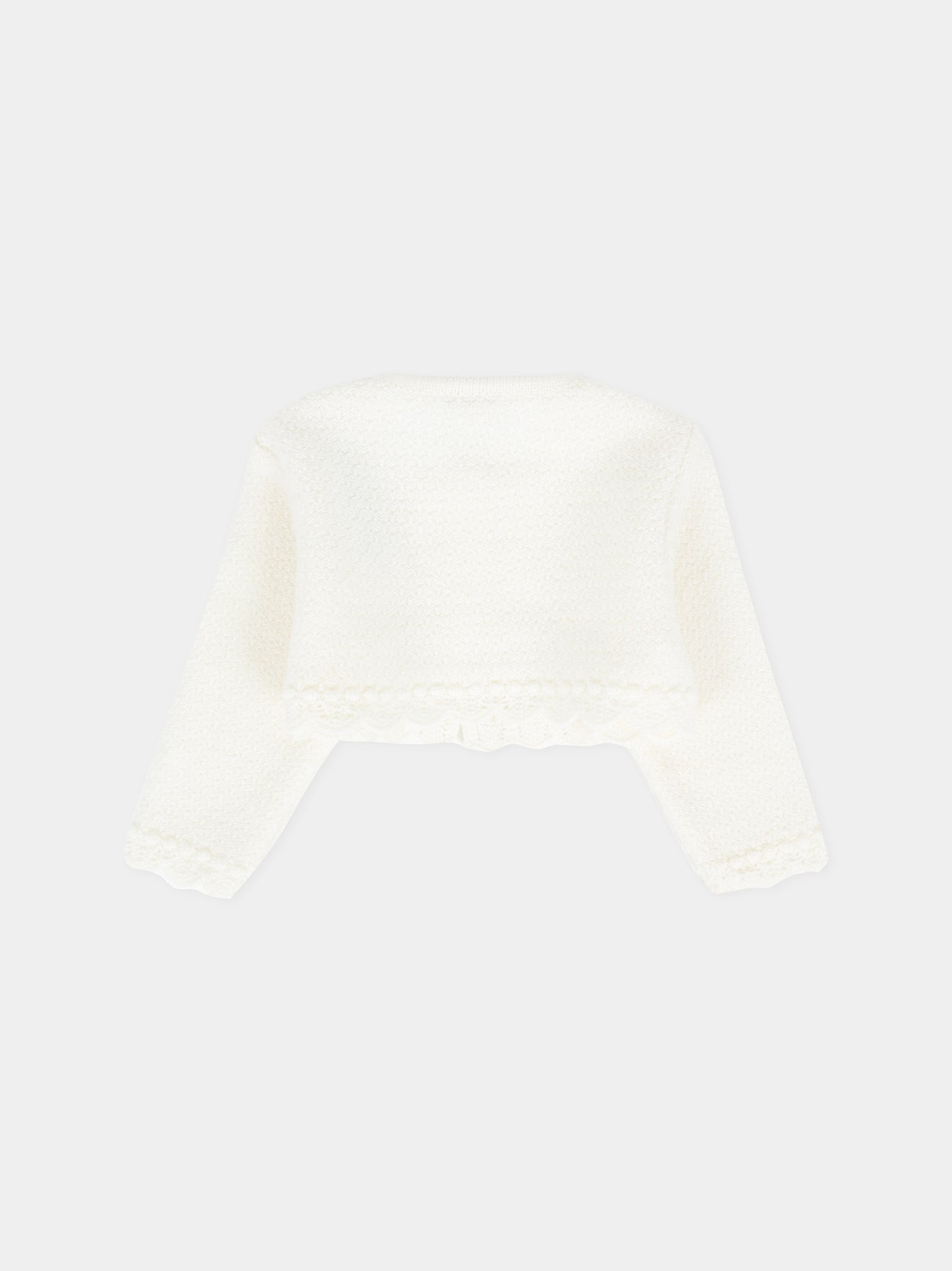 Cardigan avorio per neonata,Paz Rodríguez,001 112837 60 H07