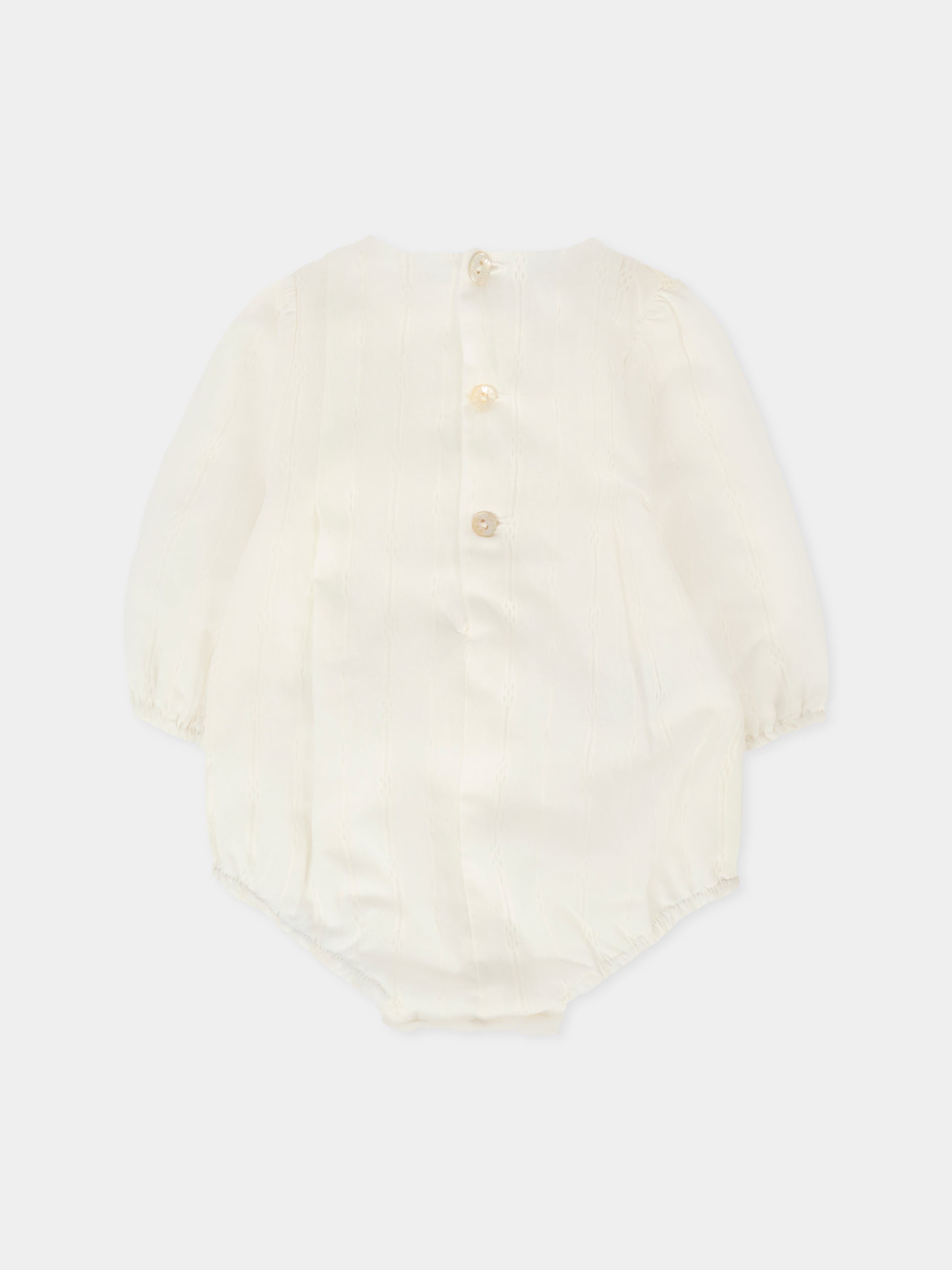 Pagliaccetto avorio per neonata con logo,Paz Rodríguez,005 152833 60T2020