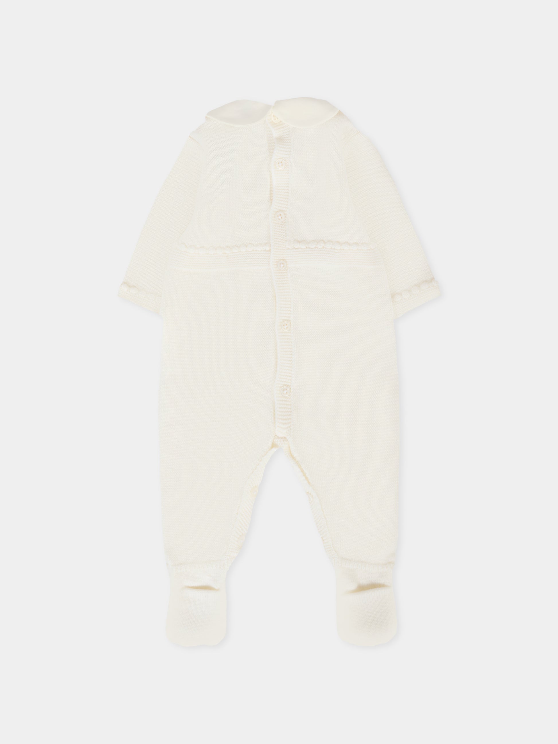 Tutina avorio per neonati con logo,Paz Rodríguez,005 112831 60 H56