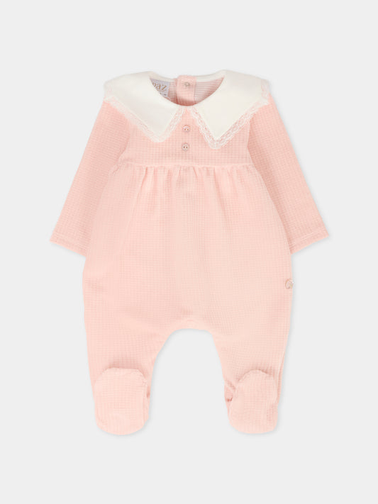 Tutina rosa per neonata con logo,Paz Rodríguez,005 193153 32 T2040