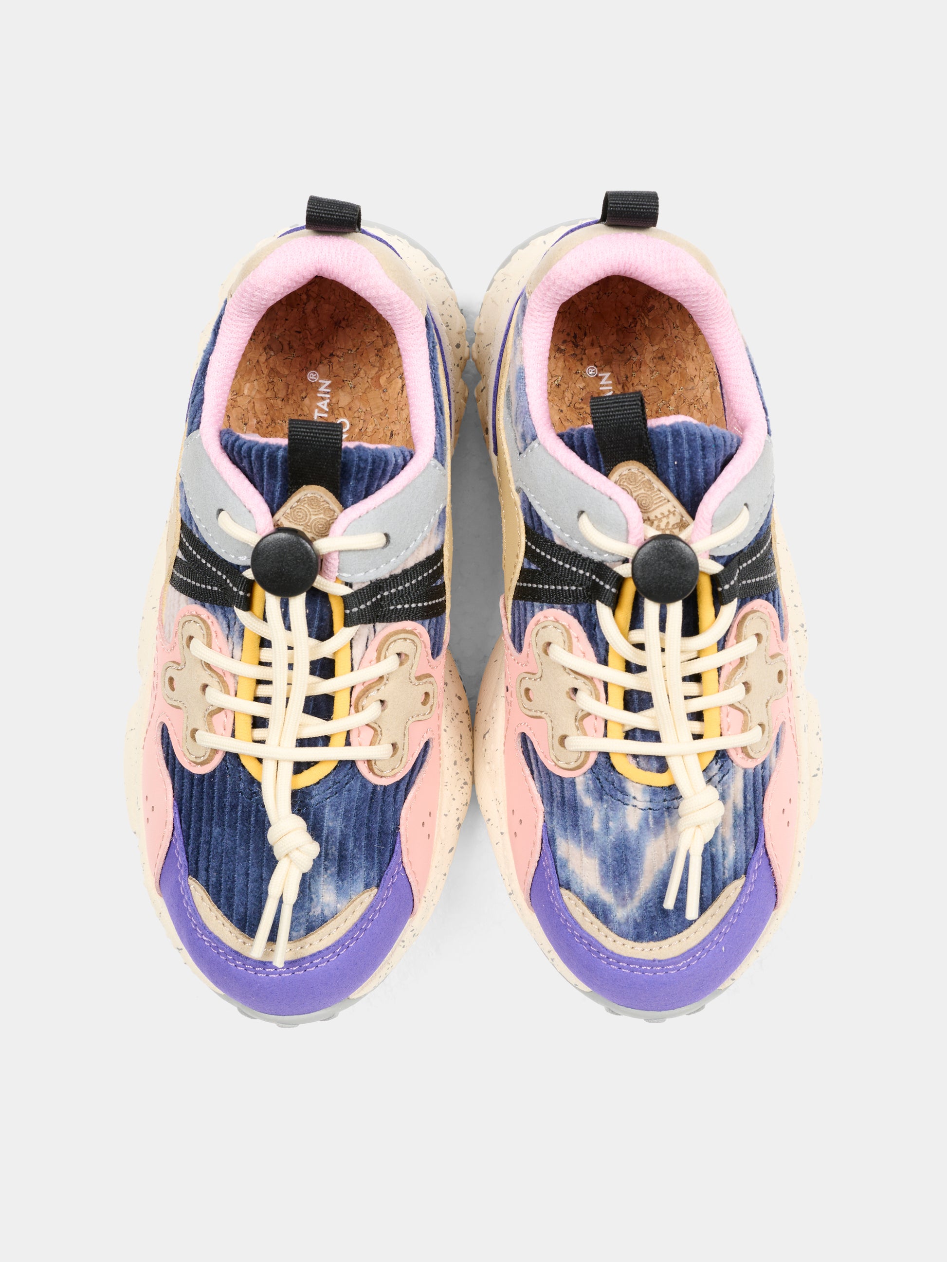 Sneakers Yamano multicolor per bambini con dettaglio viola,Flower Mountain,0012015497 51 1I27