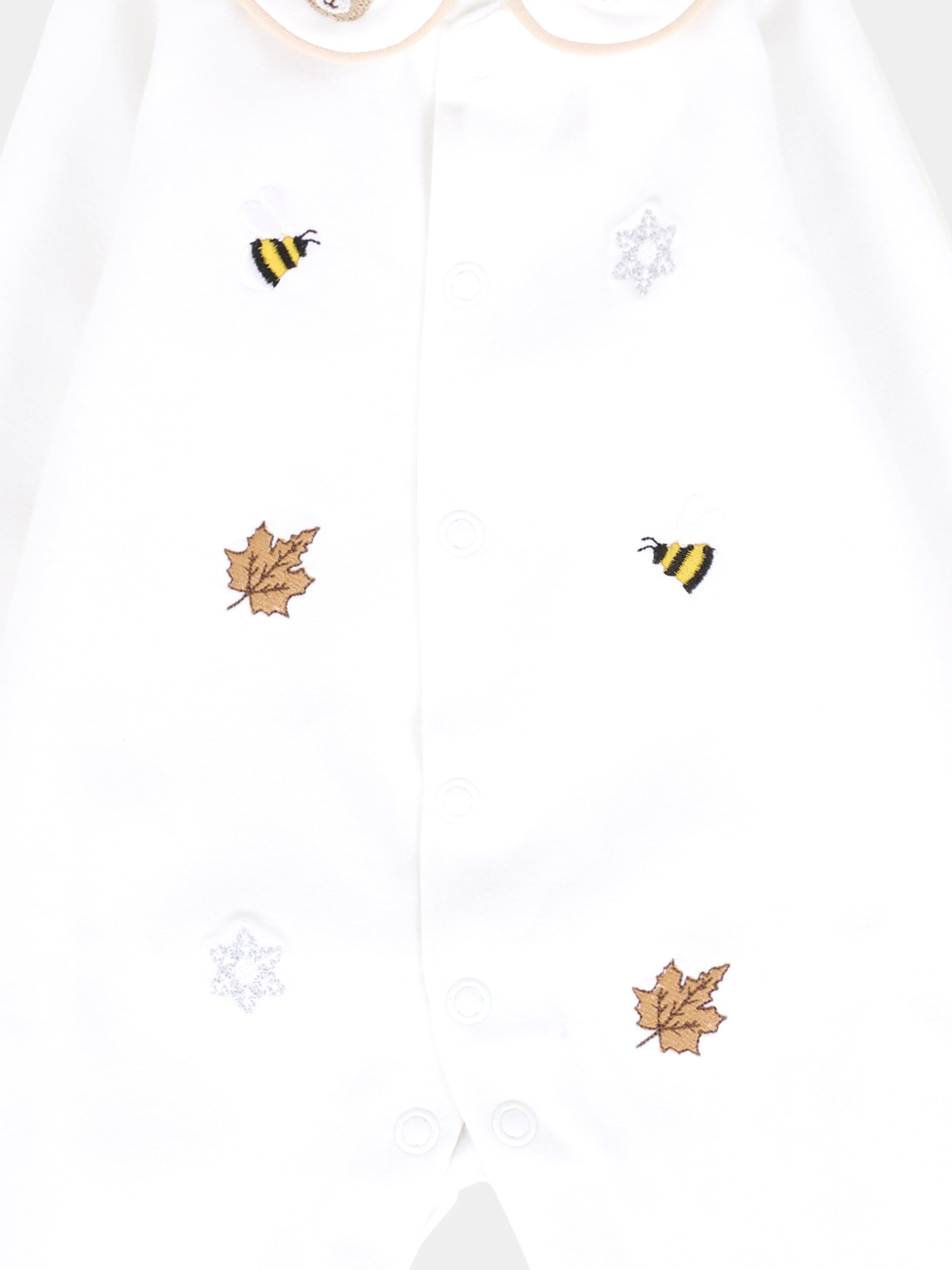 Tutina bianca per neonati con api,Nanán,I25002B