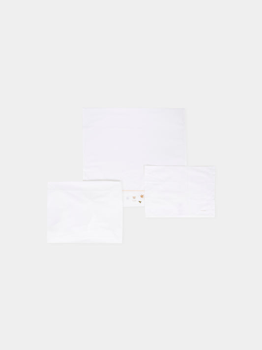 Set lenzuola bianco per neonati con ape e logo,Nanán,I25007BE