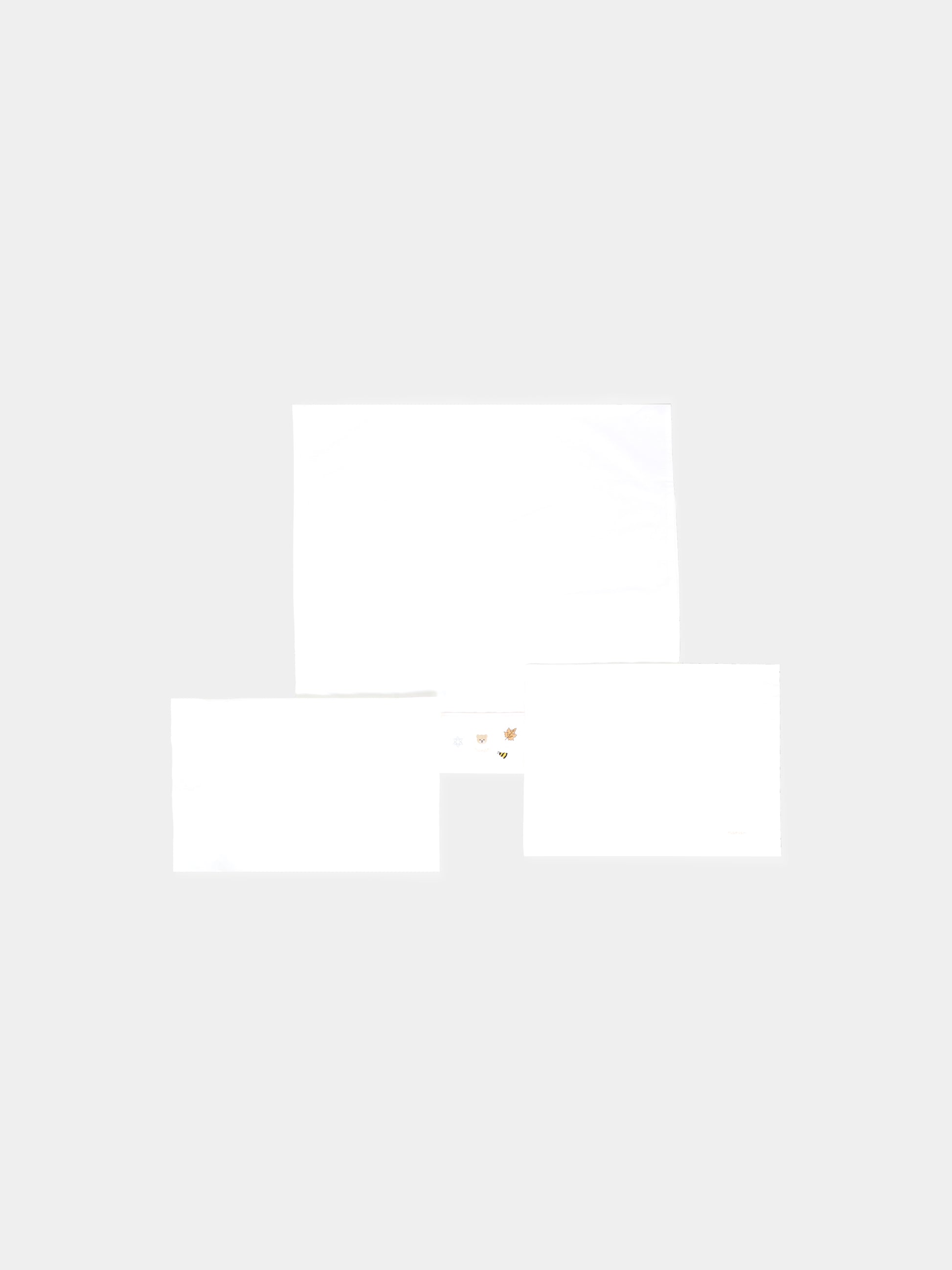 Set lenzuola bianco per neonata con ape e logo,Nanán,I25007R