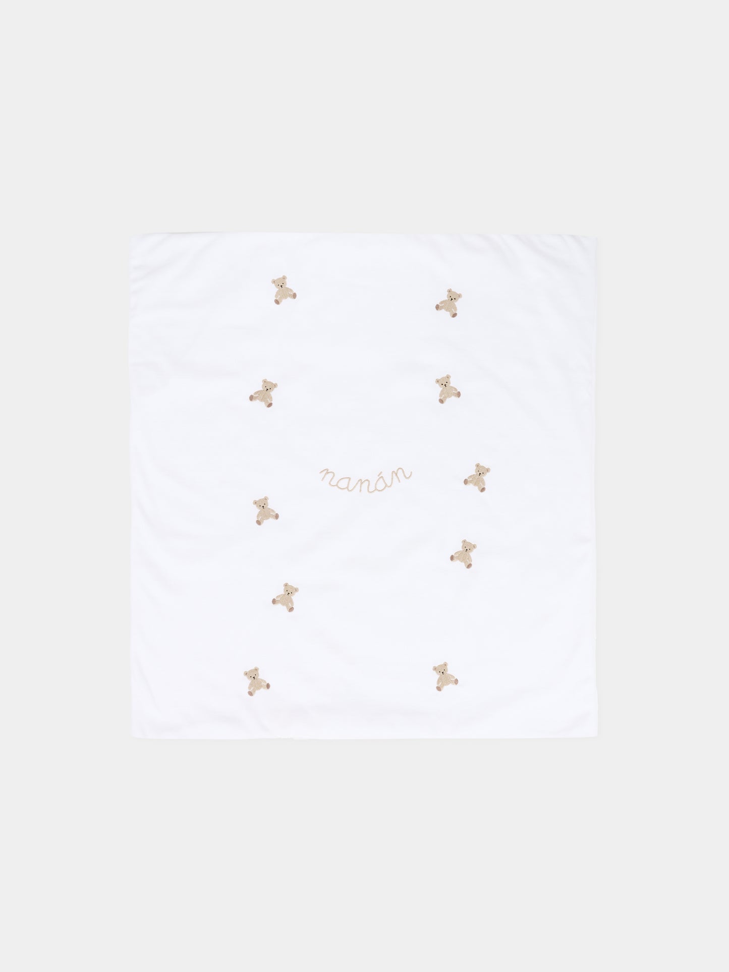 Coperta bianca per neonati con orsetti,Nanán,I25020B
