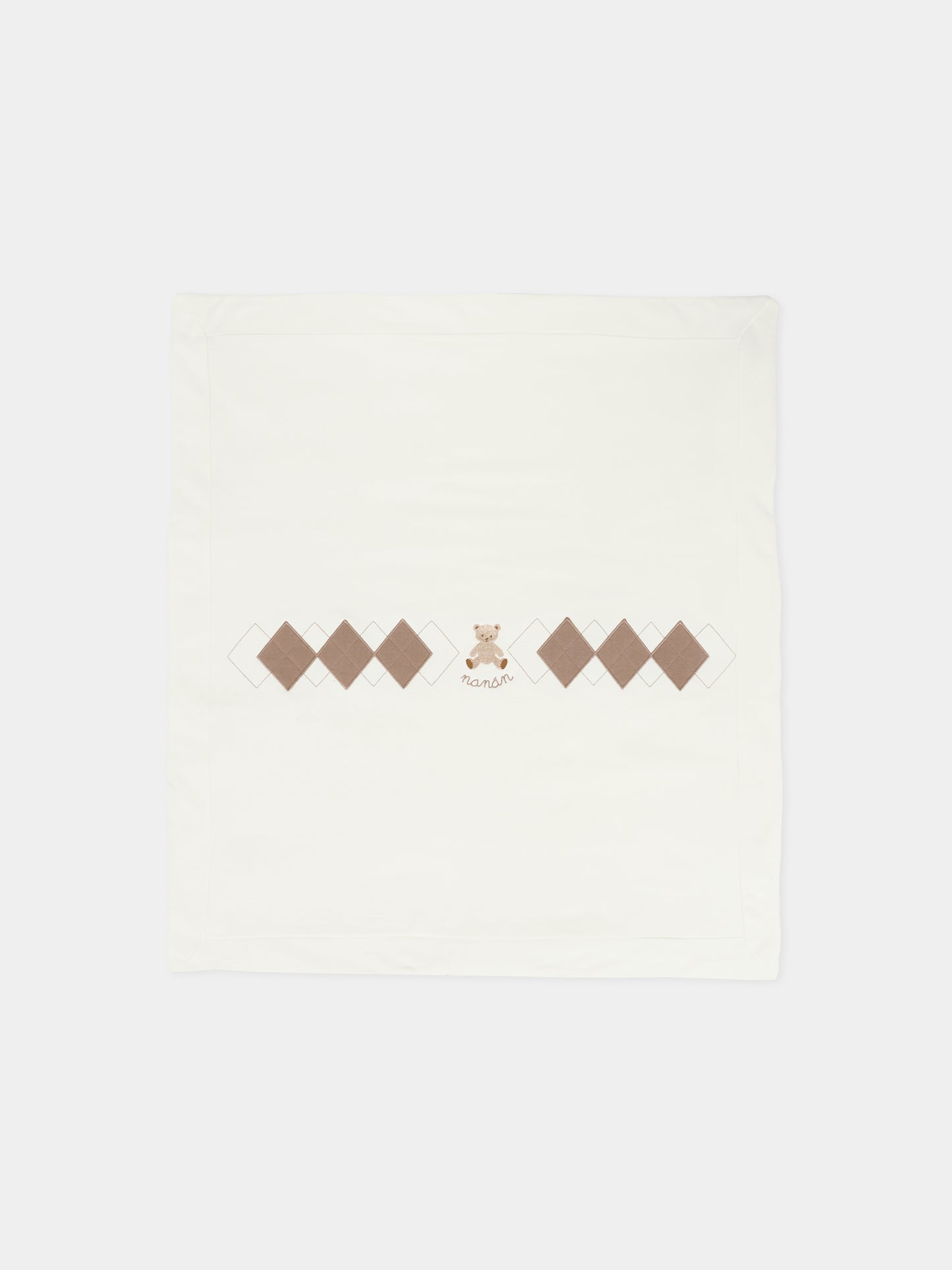 Coperta avorio per neonati con orsetto,Nanán,I25112P
