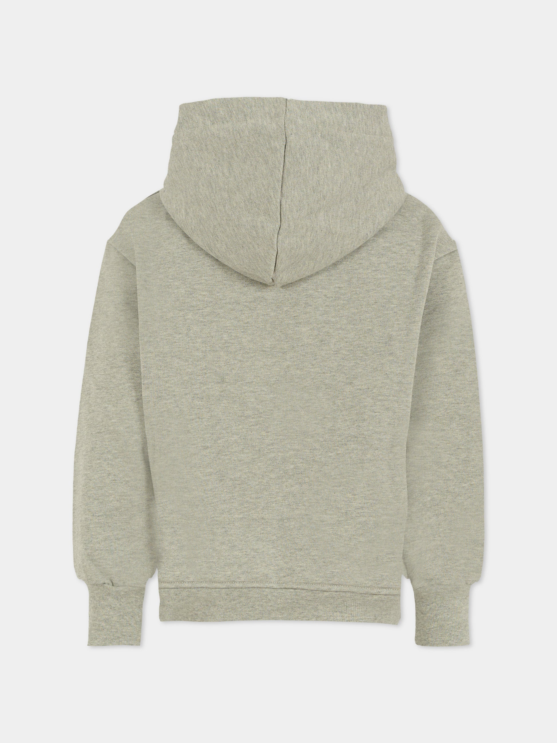 Felpa grigia per bambino con logo e gufo,County Of Milan Kids,F5CMJBHS076 101