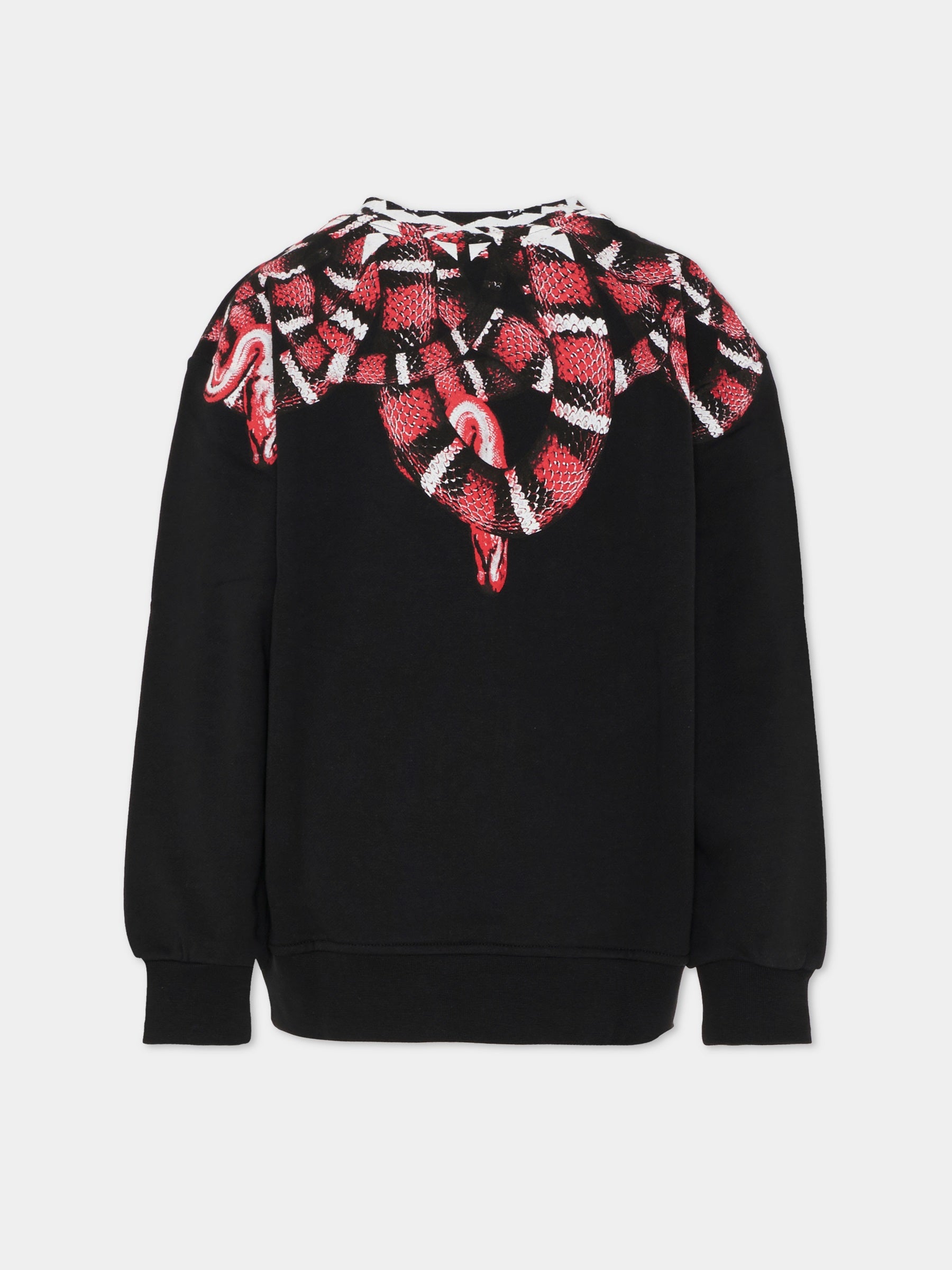 Felpa nera per bambino con serpente,County Of Milan Kids,F5CMJBSW104 110