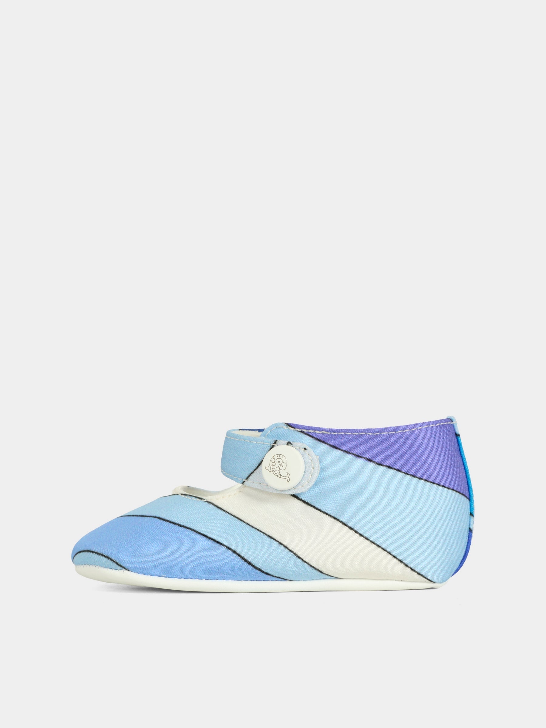 Ballerine blu per neonata con stampa marmo,Emilio Pucci Junior,PX0056 S0213 101BL
