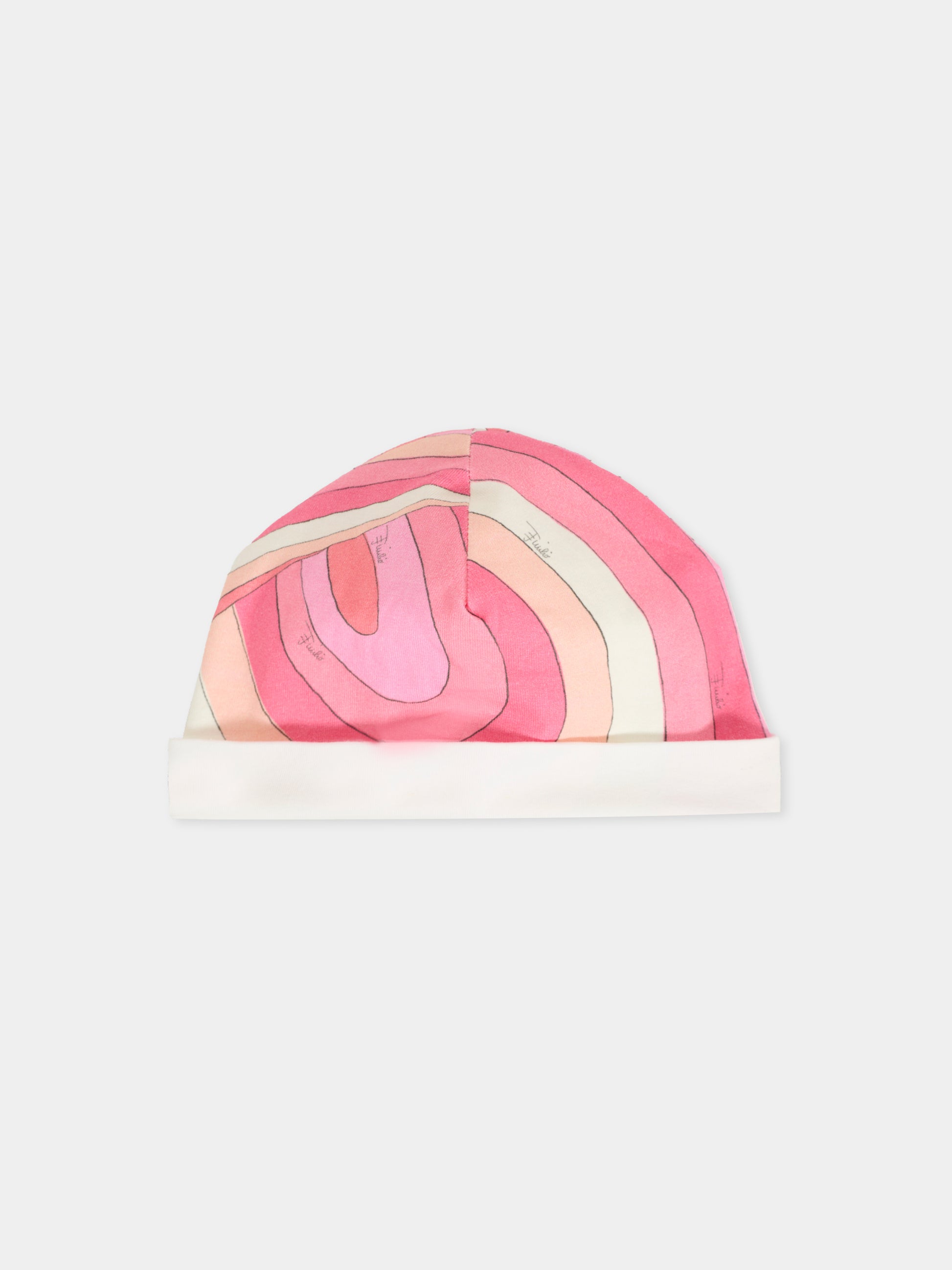 Set rosa per neonata con stampa marmo,Emilio Pucci Junior,PXB000 Z3346 109RS