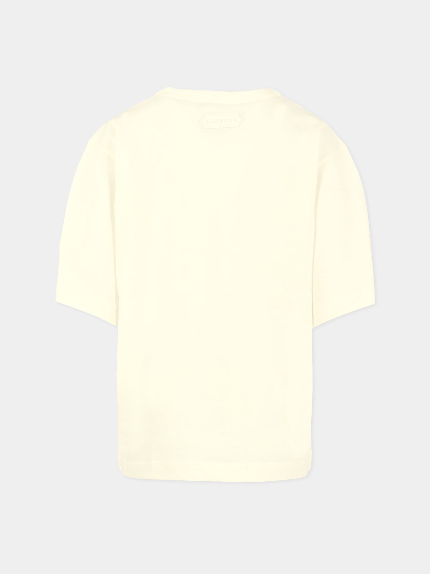 T-shirt avorio per bambino con logo,Lanvin Petite,N30287 N89