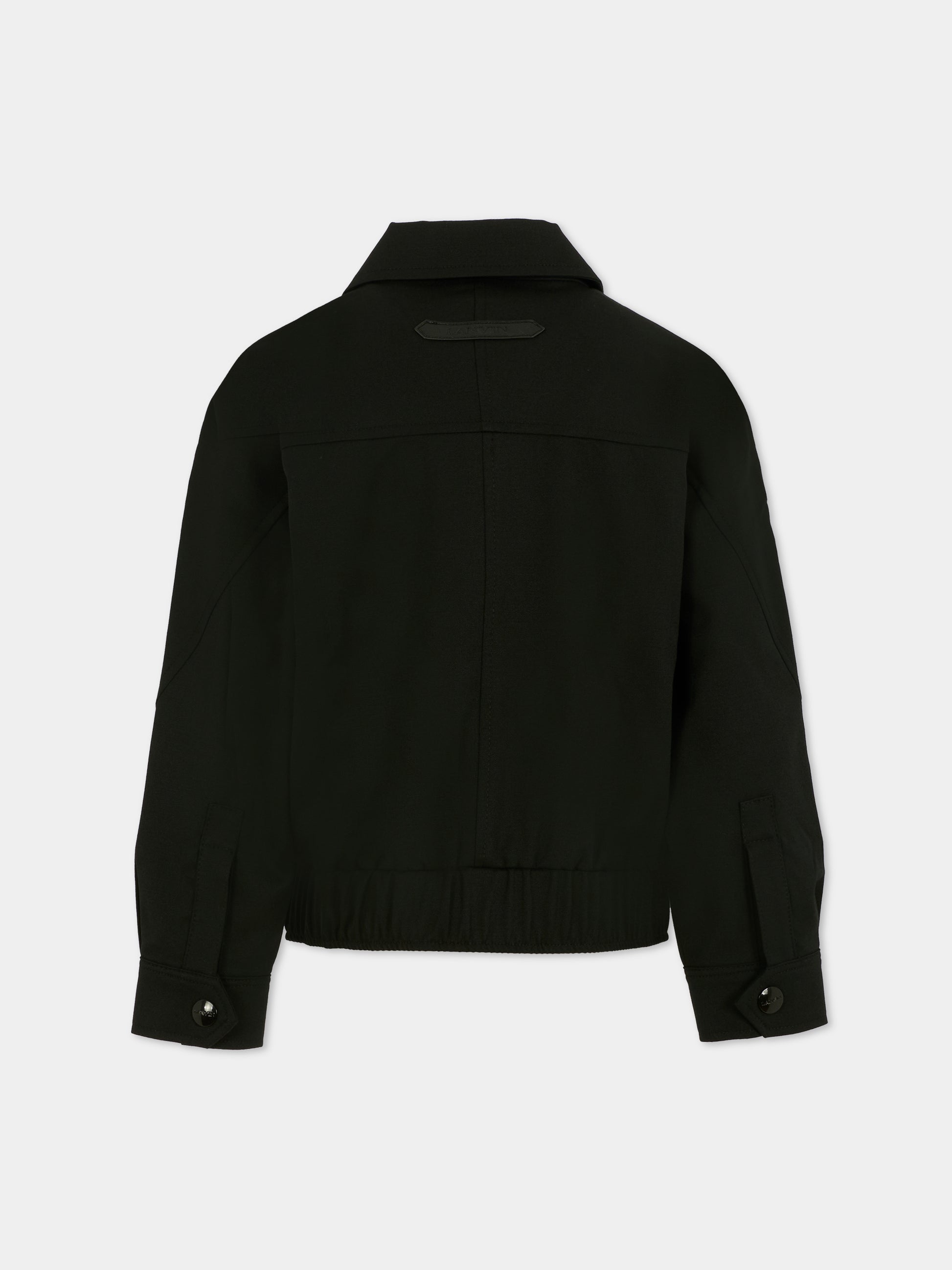 Giacca nera per bambino con logo,Lanvin Petite,N30305 09B