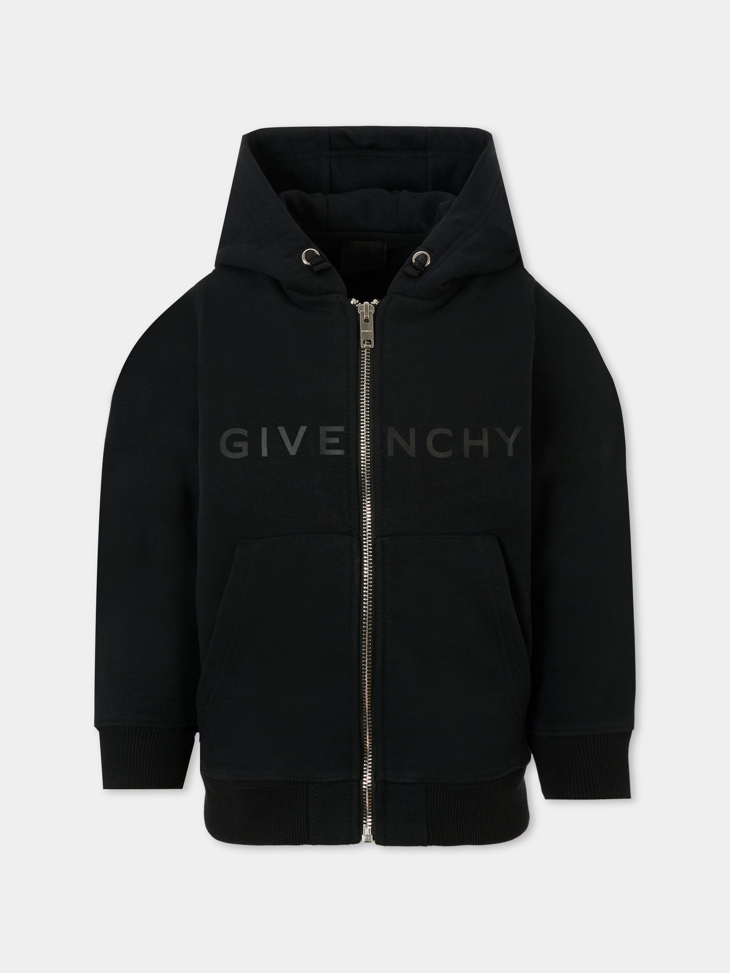 Felpa nera per bambini con logo,Givenchy Kids,H30939 09B