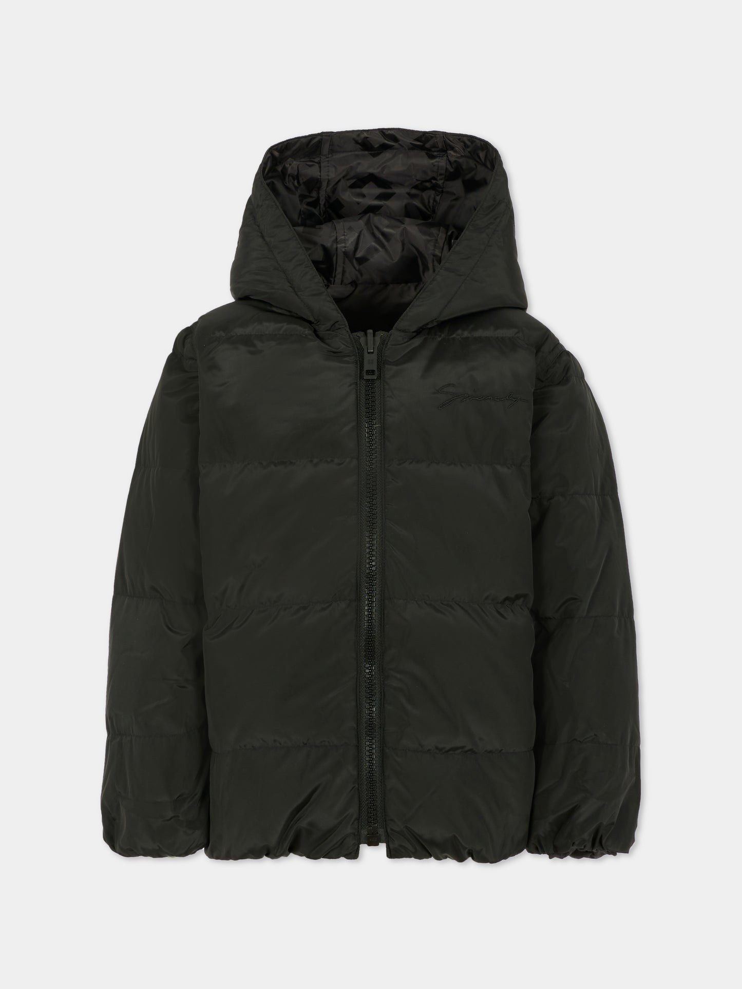 Piumino reversibile nero per bambini con motivo 4G,Givenchy Kids,H30931 09B