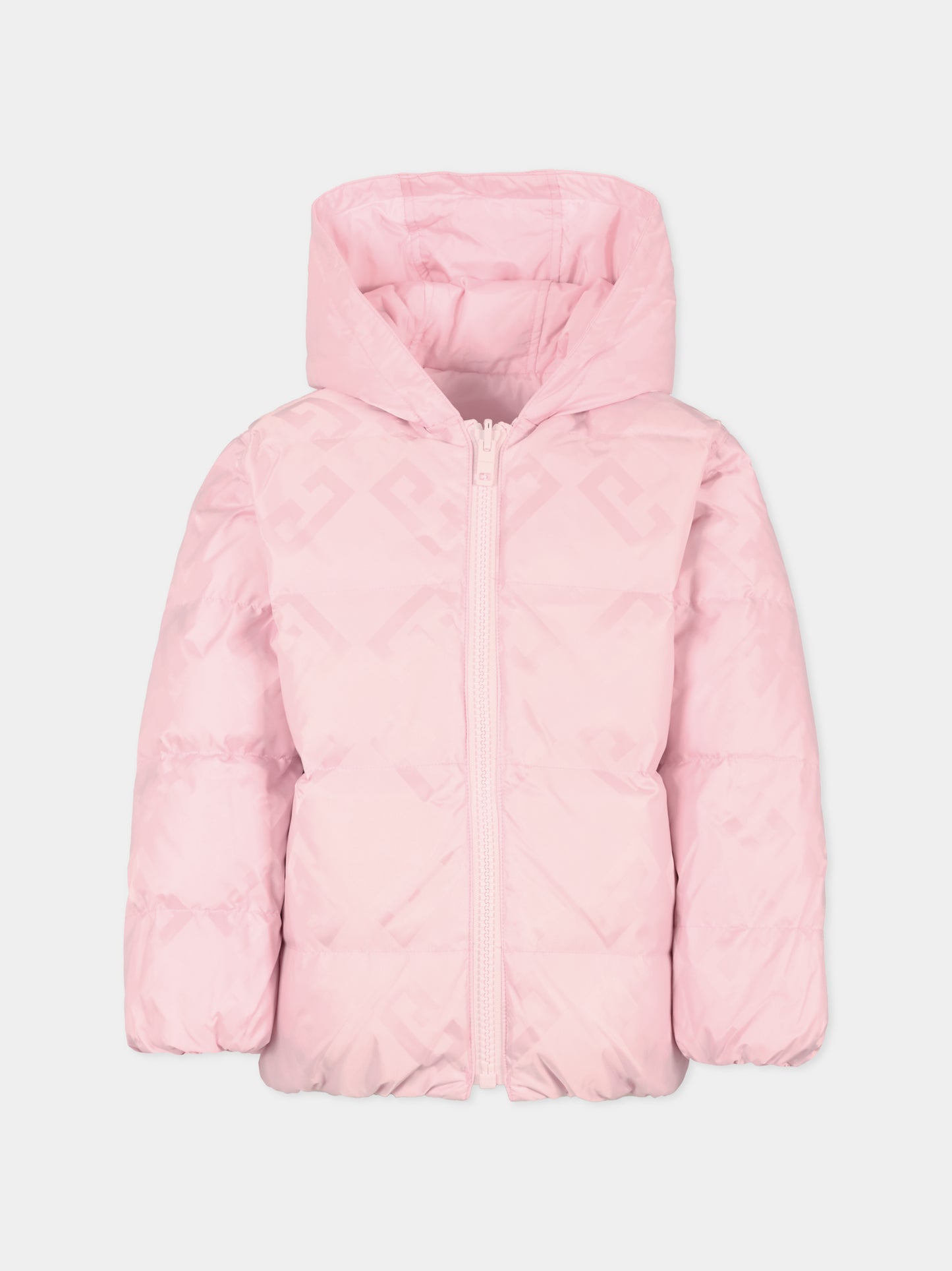 Piumino reversibile rosa per bambina con motivo 4G,Givenchy Kids,H30931 46N