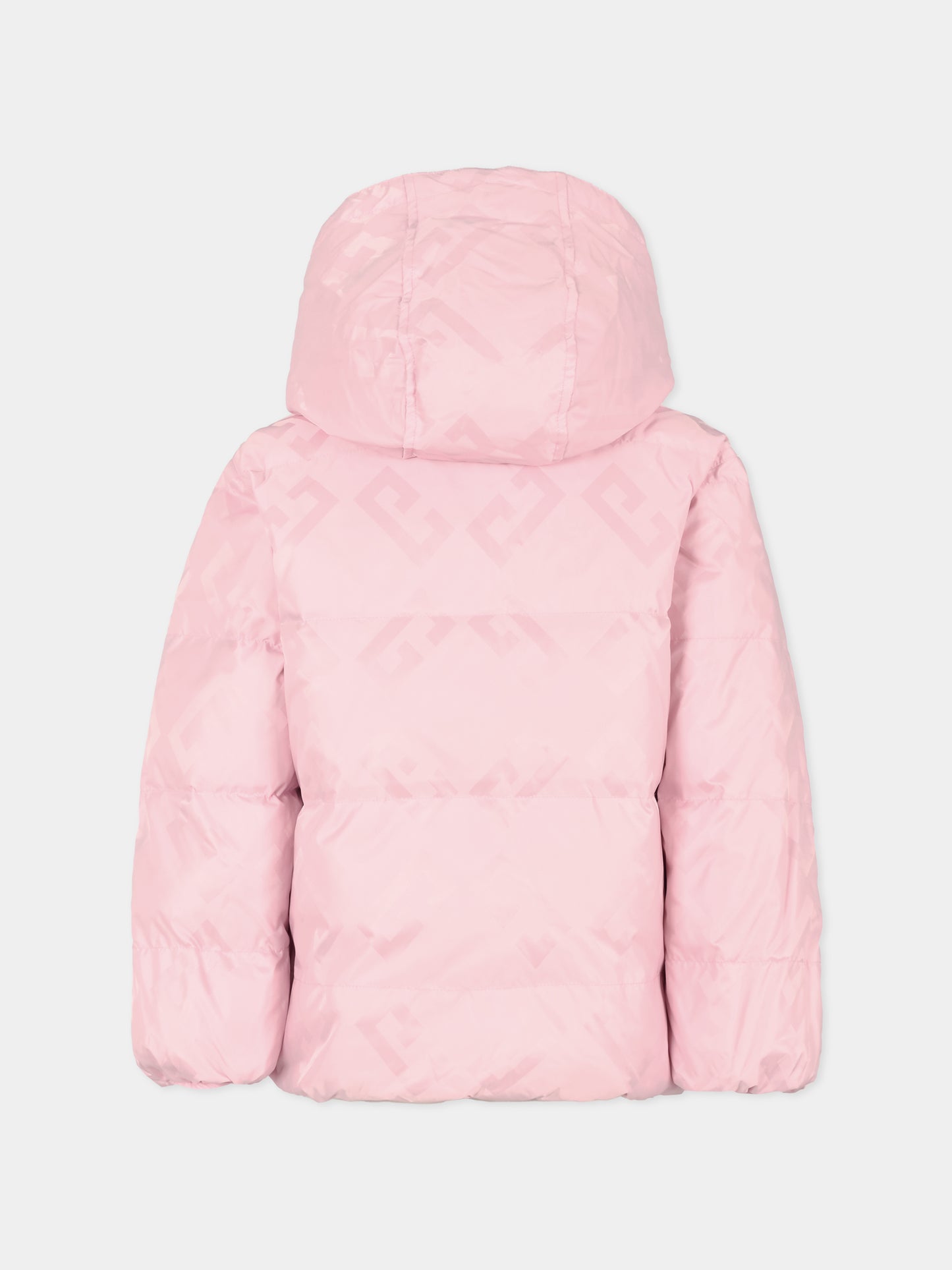 Piumino reversibile rosa per bambina con motivo 4G,Givenchy Kids,H30931 46N