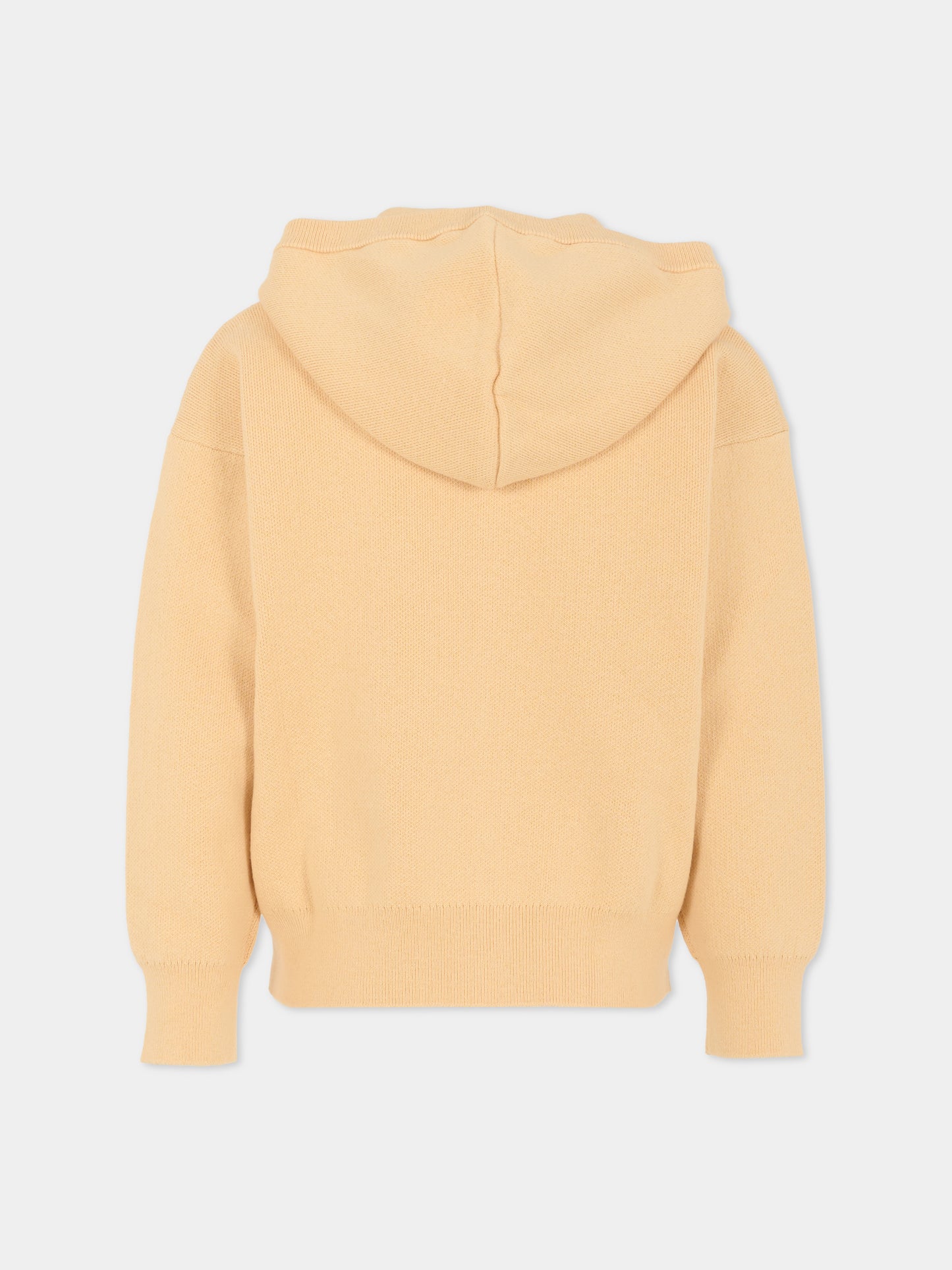 Cardigan beige per bambina con logo,Chloé Kids,C20790 257