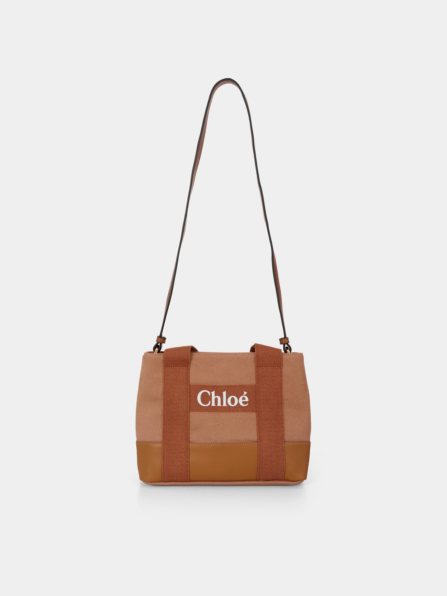Borsa marrone per bambina con logo,Chloé Kids,C20684 239