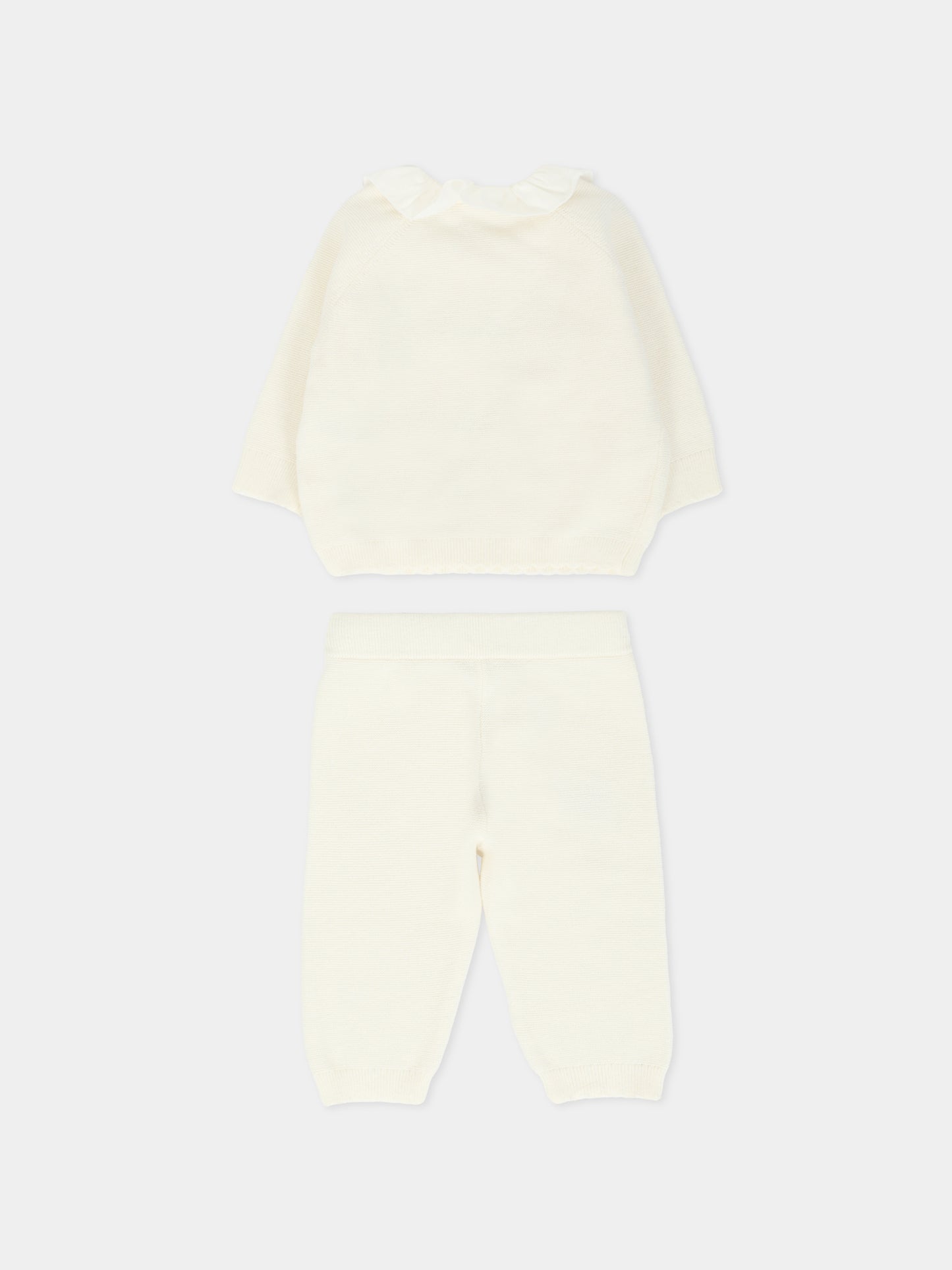 Completo nascita avorio per neonata con logo,Chloé Kids,C20778 117