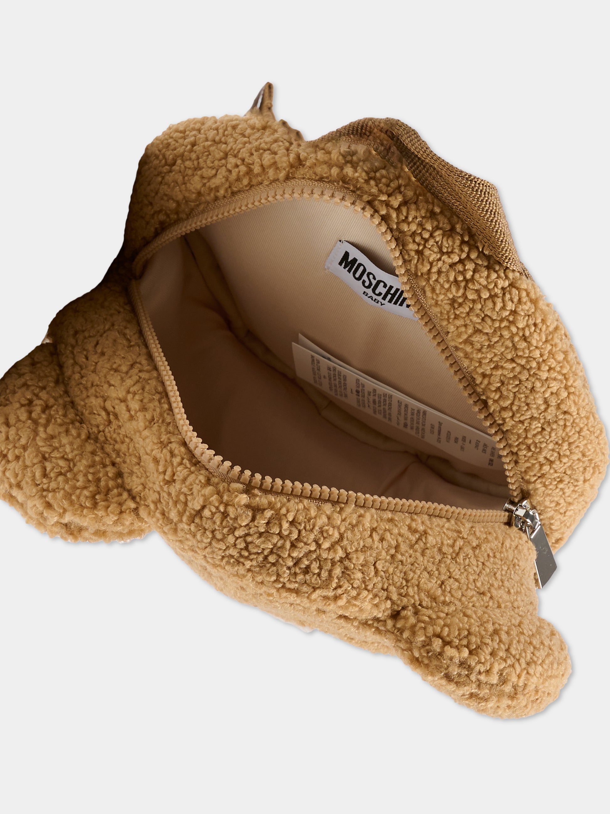 Zaino marrone per neonati con Teddy Bear,Moschino Kids,MUX05E LIA00 20351