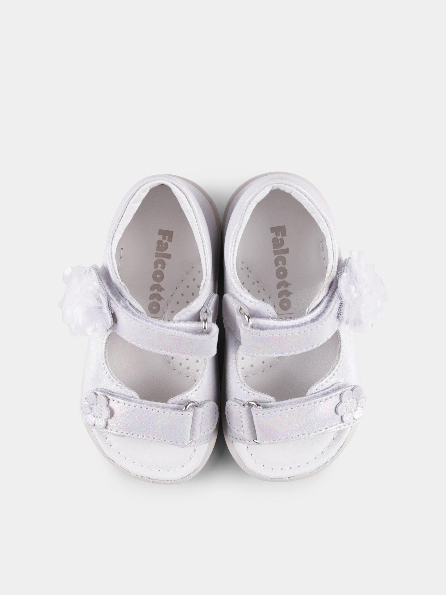 White sandals for baby girl and girl