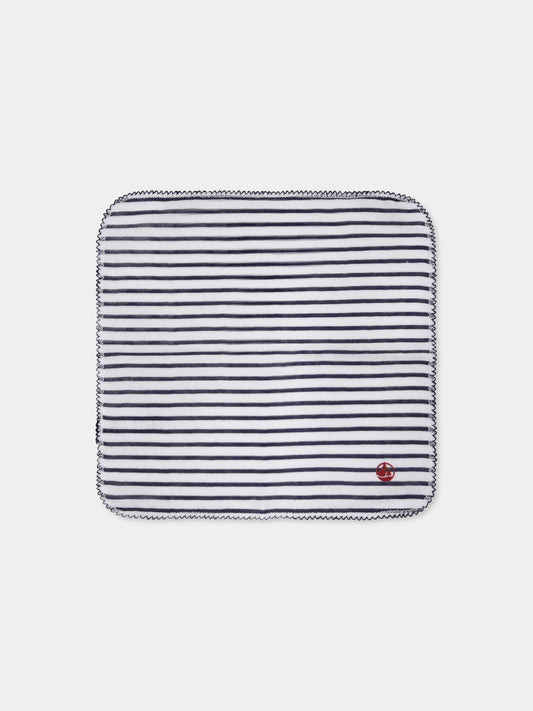 Mussola multicolor per neonati con logo,Petit Bateau,A0AVK 01