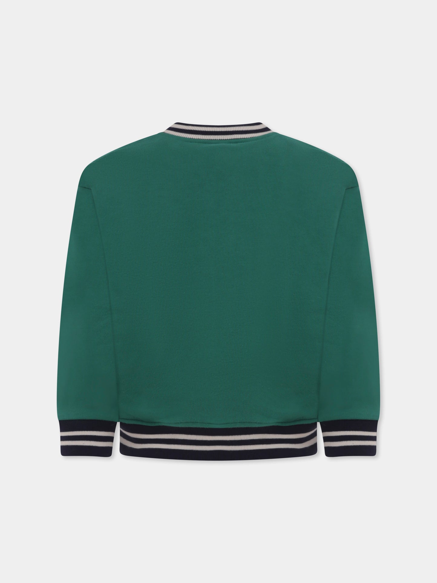 Bomber verde per bambino con logo,Petit Bateau,A0AZ2 01