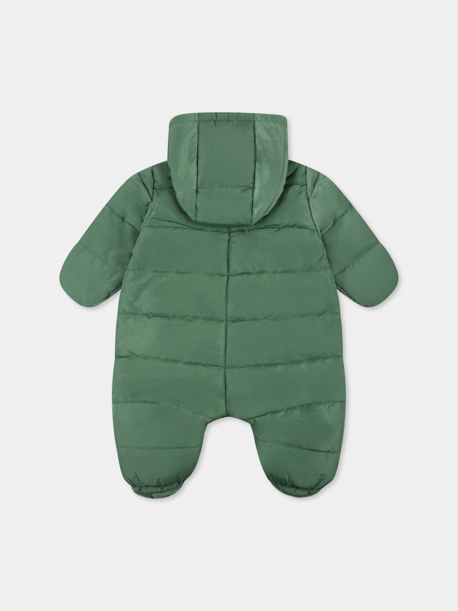 Piumino verde per neonato con logo,Petit Bateau,A0B41 02