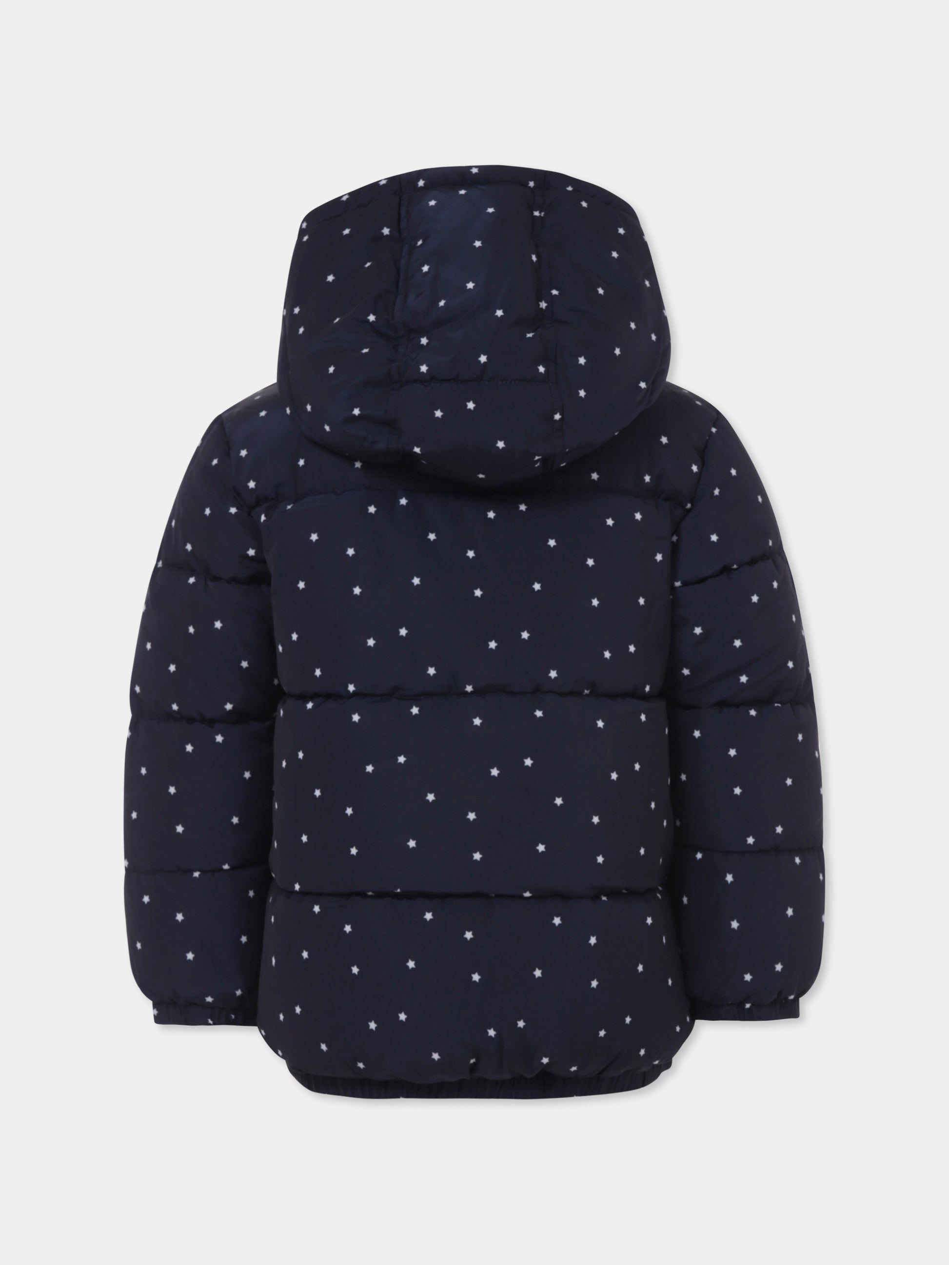 Piumino blu per bambini con stelle all over,Petit Bateau,A0BAW01