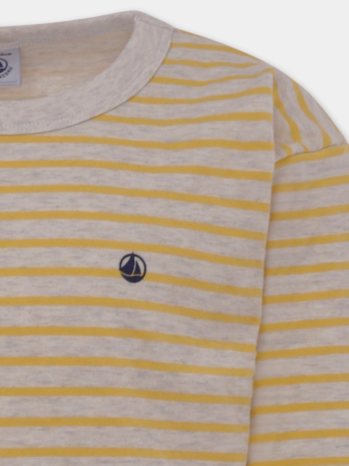 T-shirt gialla per bambino con logo,Petit Bateau,A0BJD 01