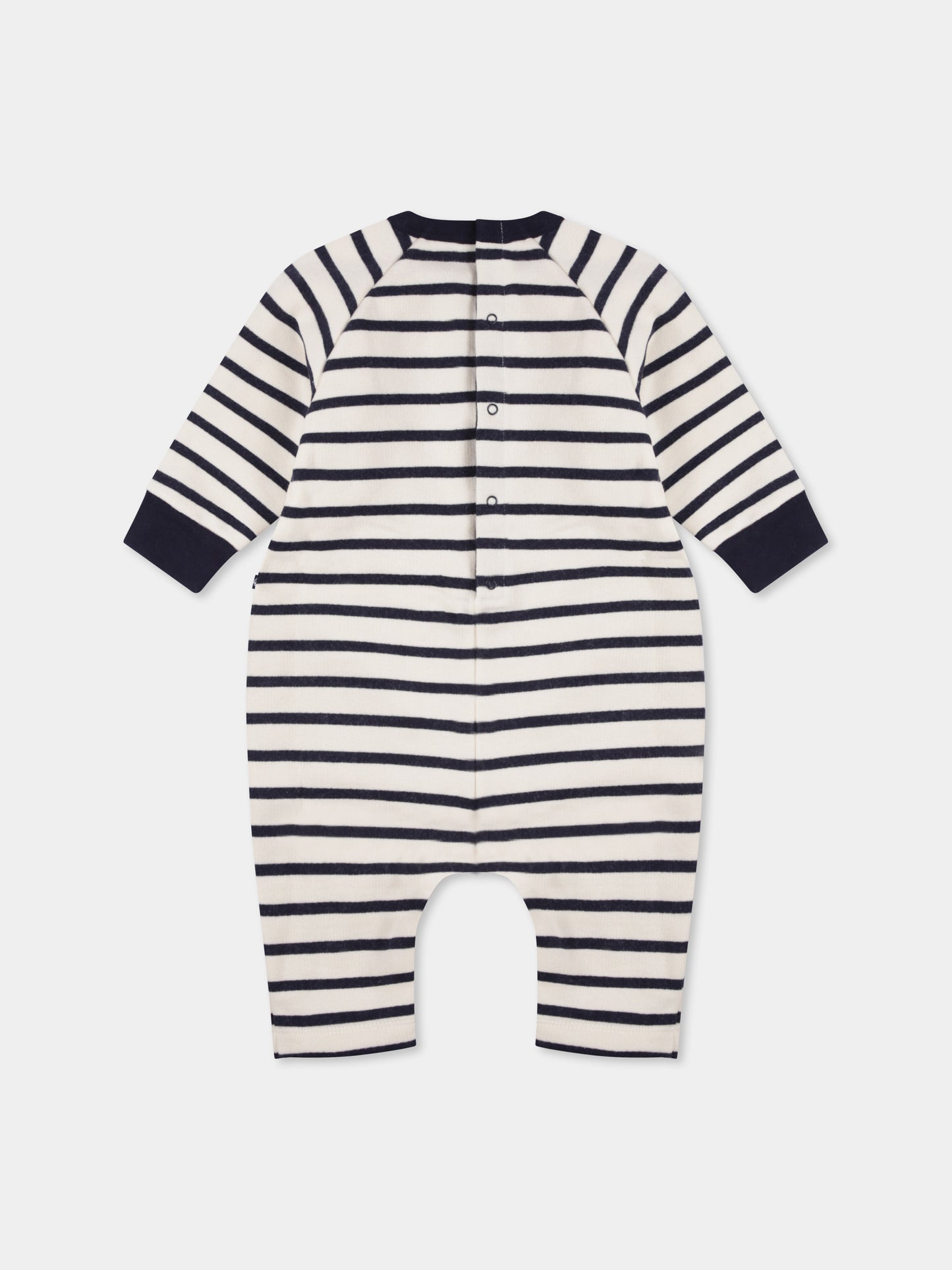 Tutina avorio per neonato con logo,Petit Bateau,A0BKX 01