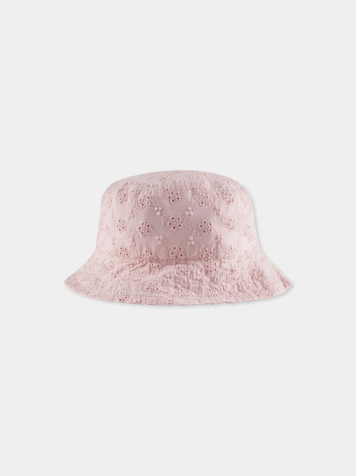 Cloche rosa per bambina con fiori,Petit Bateau,A09OQ 01