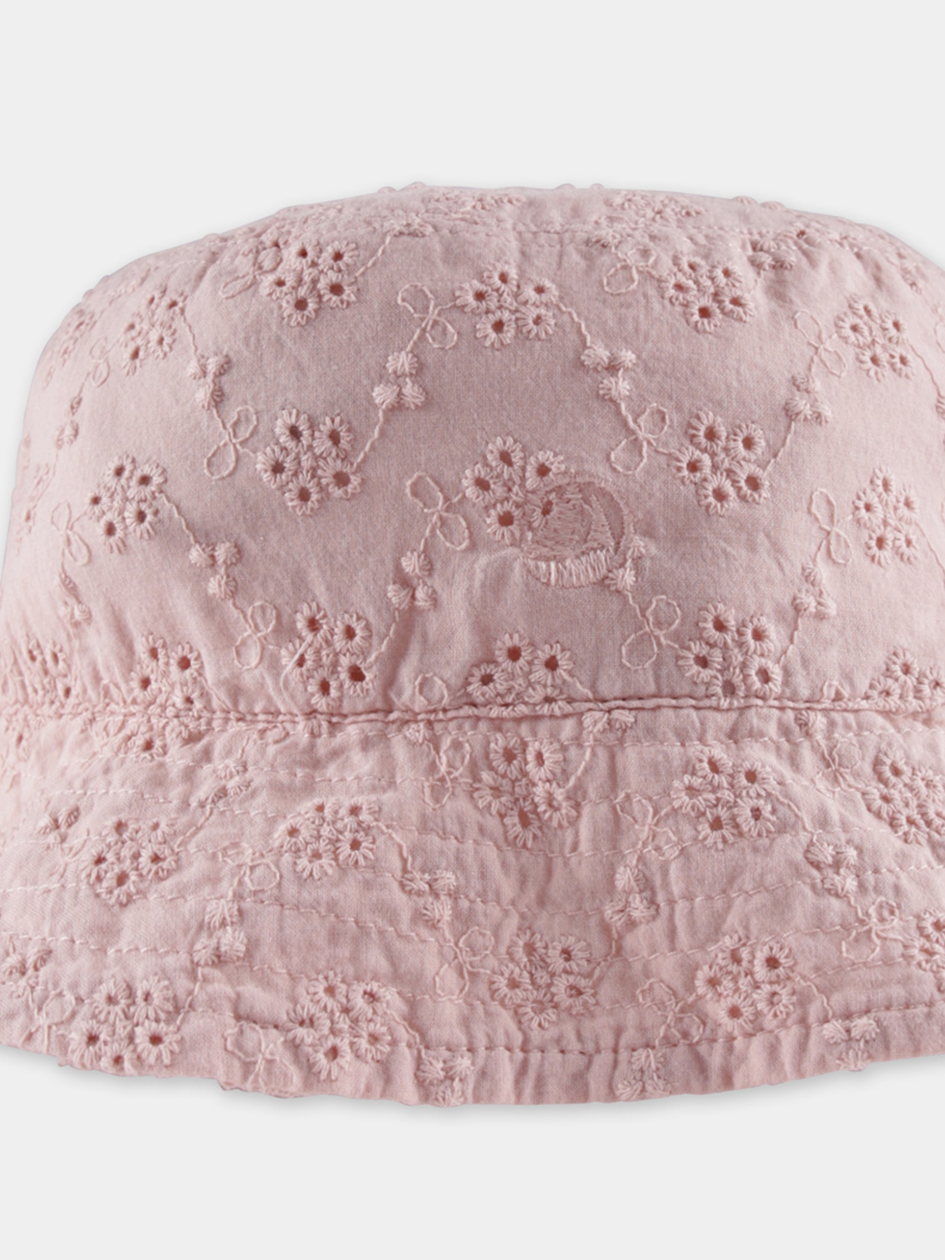 Cloche rosa per bambina con fiori,Petit Bateau,A09OQ 01