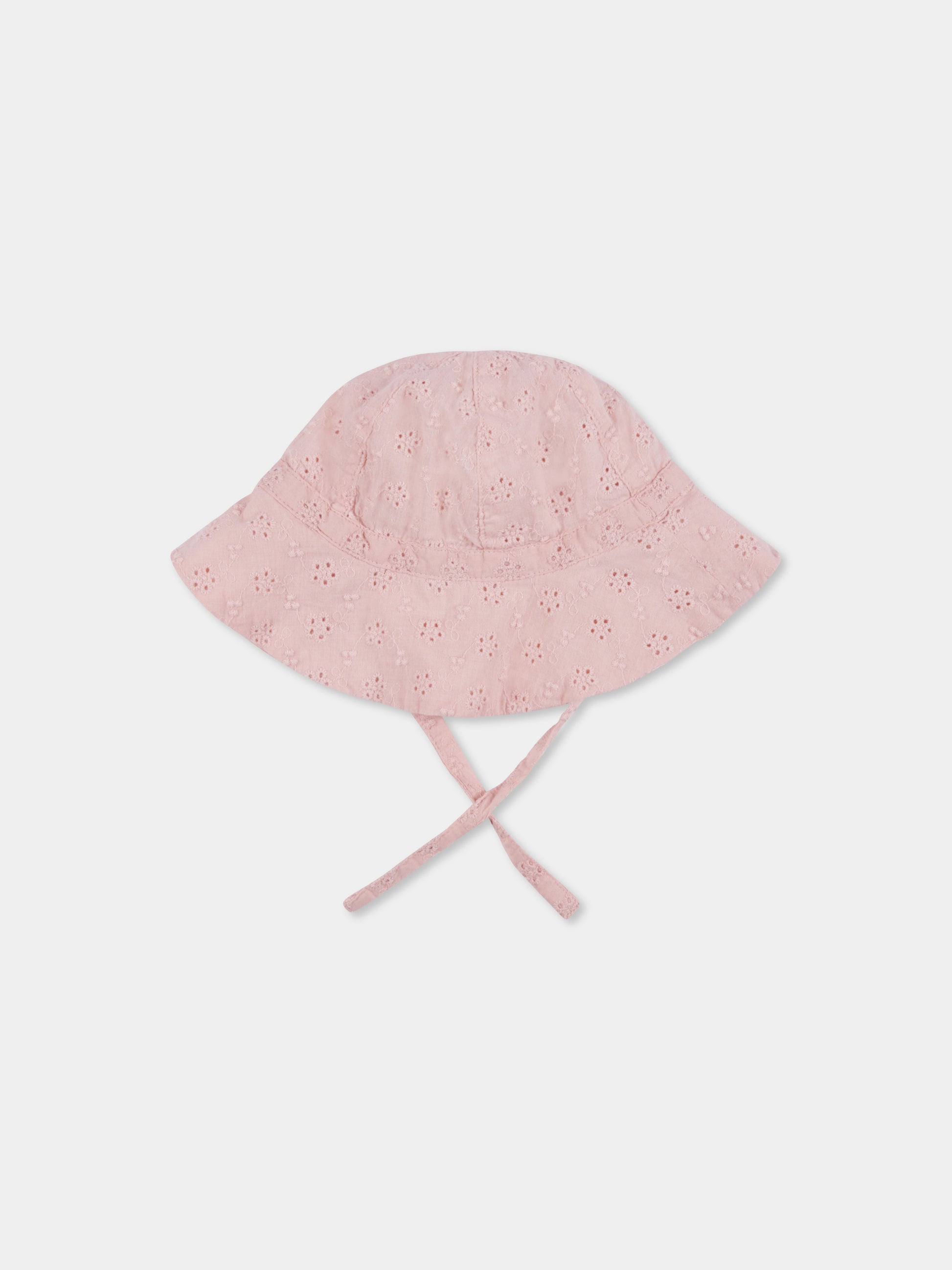 Cloche rosa per neonata con fiori,Petit Bateau,A09P6 01